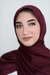 Textured Satin Hijab-Maroon