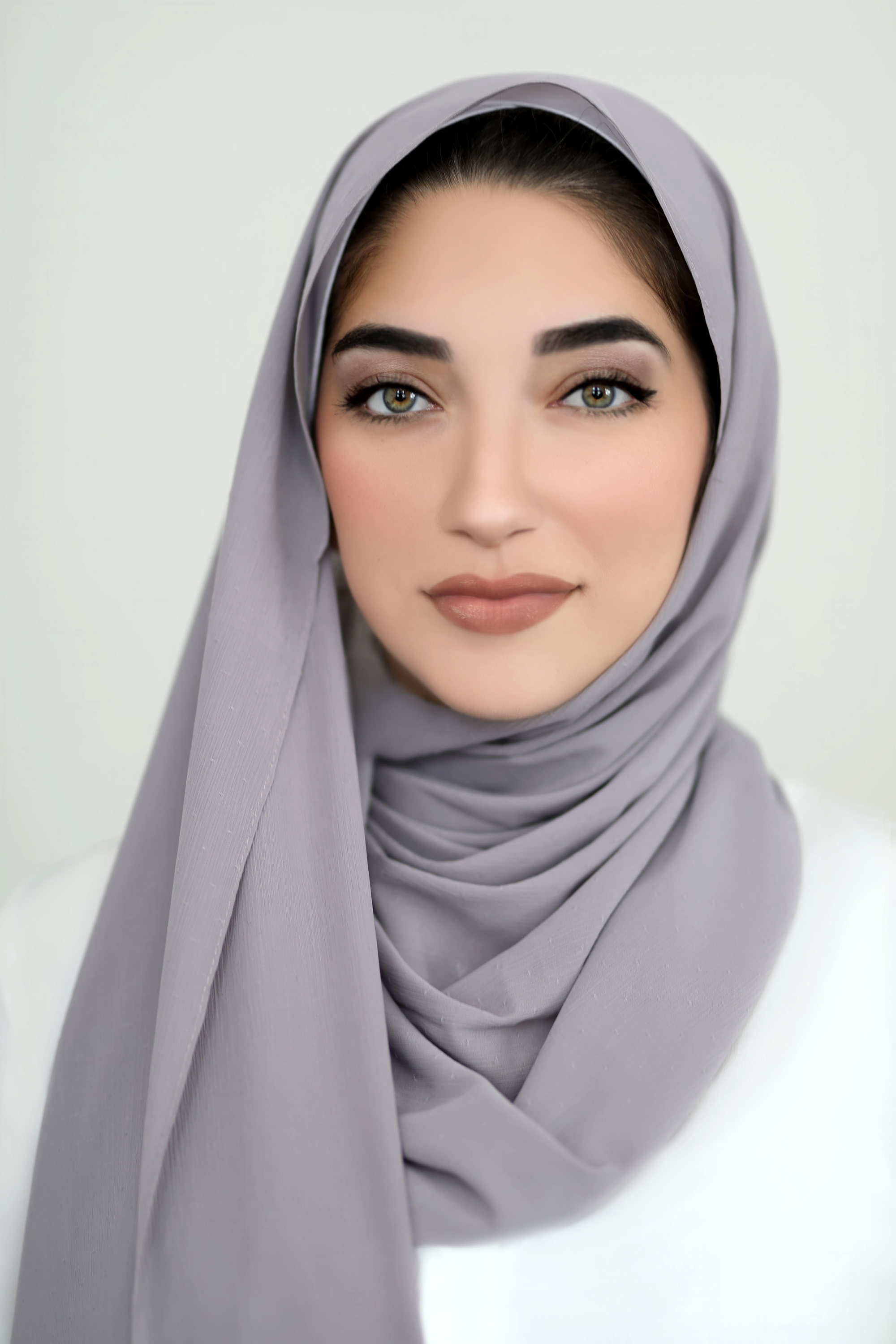 Textured Chiffon Hijab-Gray