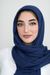 Premium Cotton Light Hijab-Navy