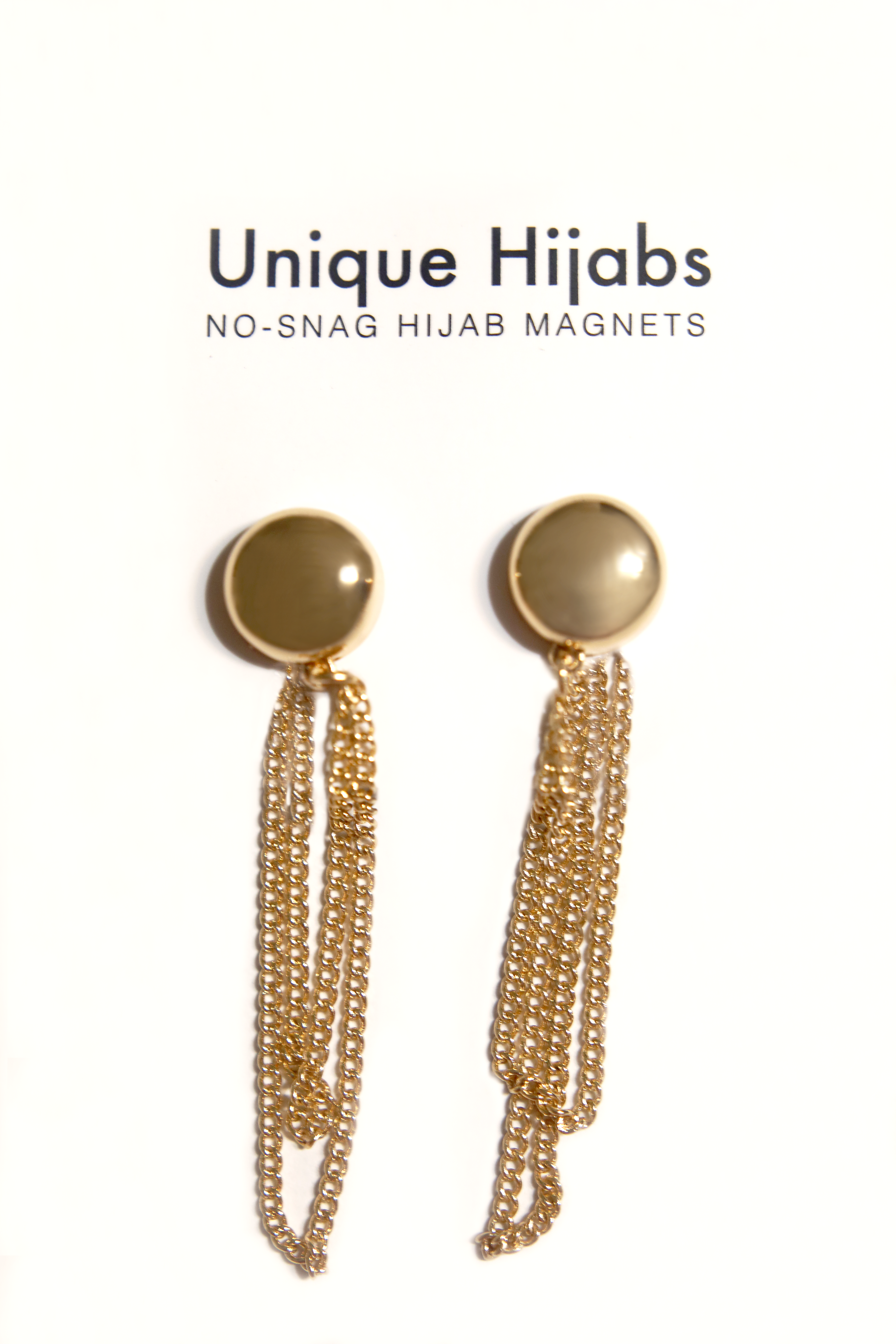 Hijab Magnets With Chain-Gold