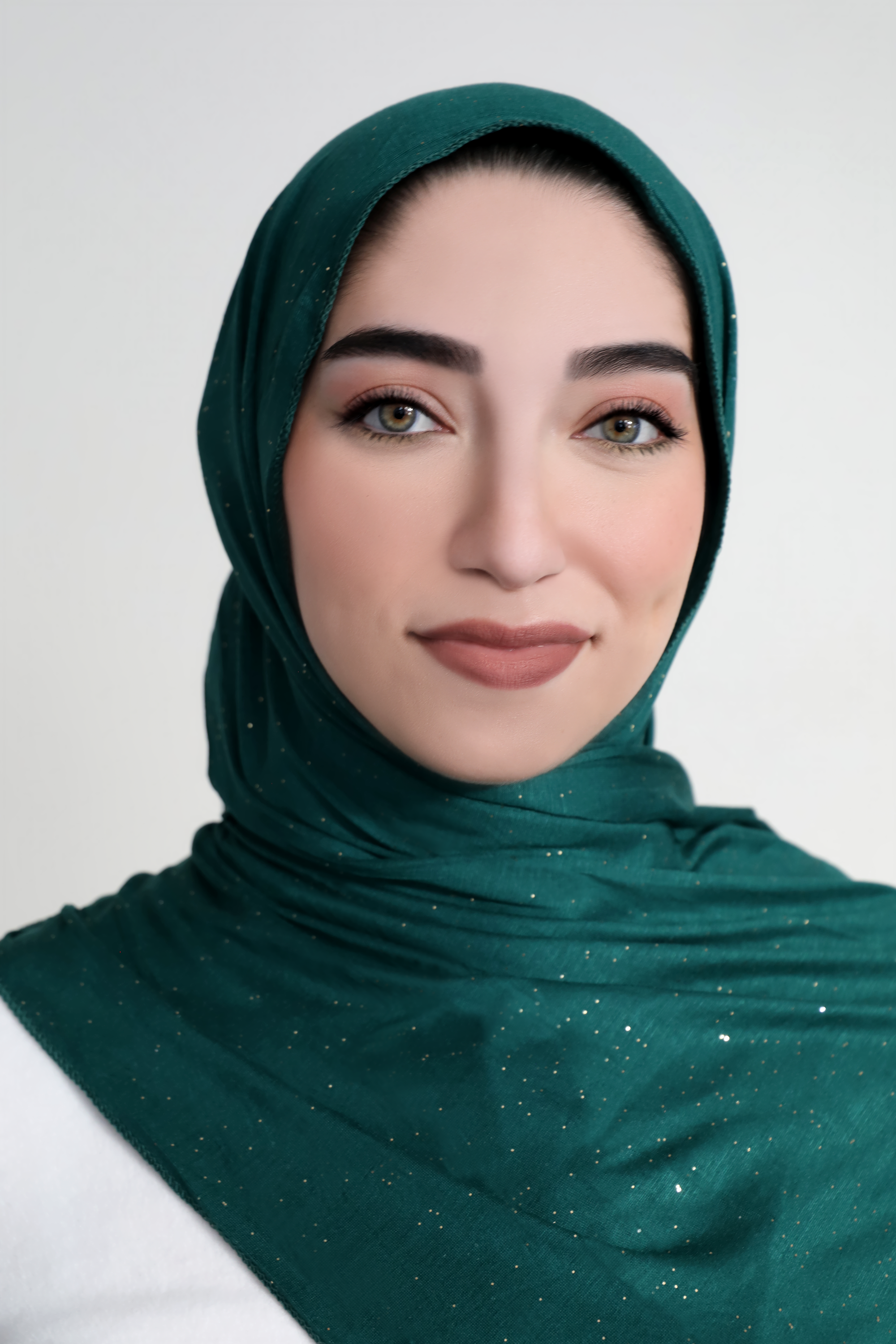 Small Shimmer Jersey HIjab-Emerald