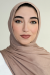 Luxury Jersey Hijab-Taupe