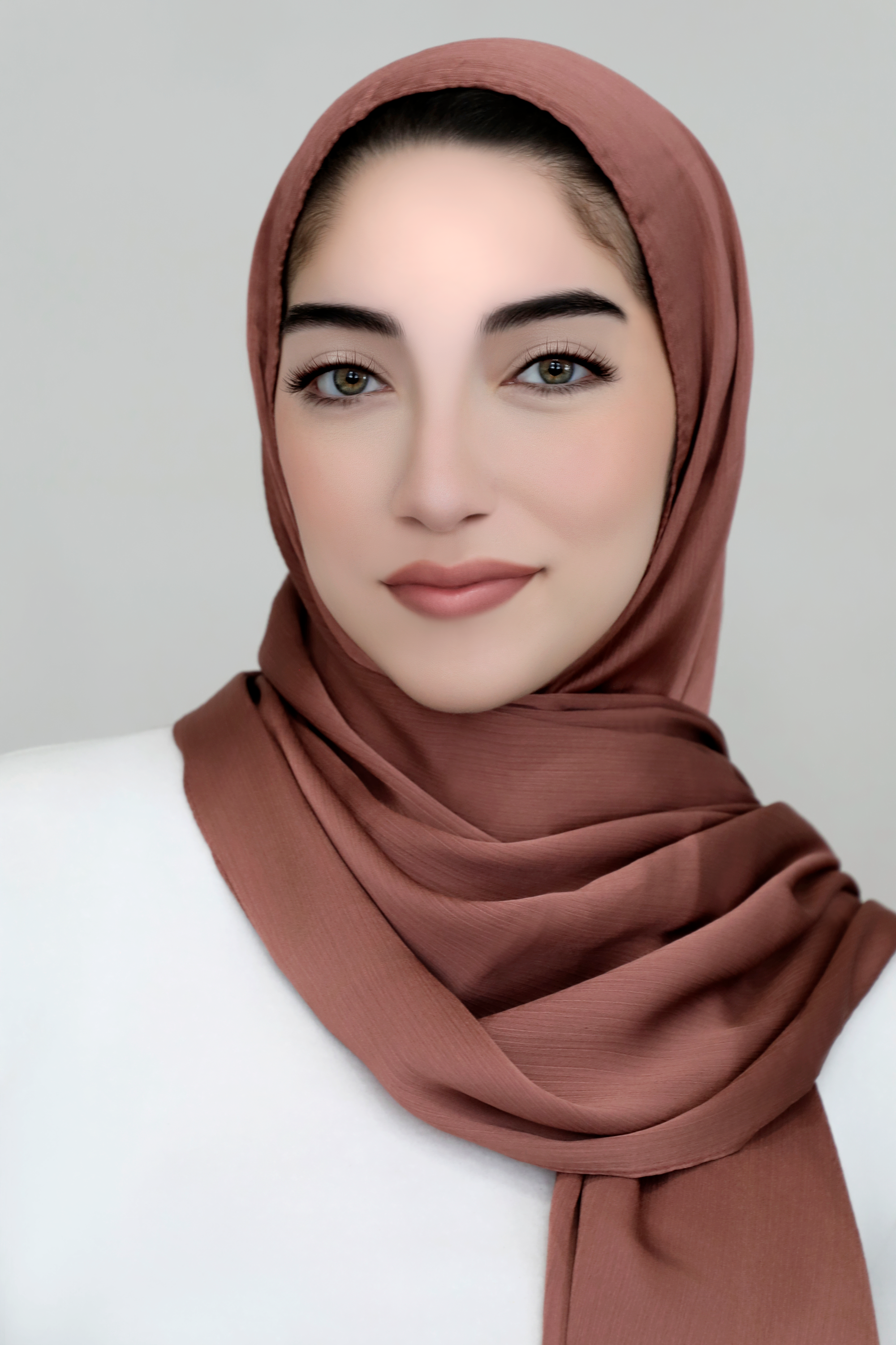 Satin Crinkle Hijab-Umber