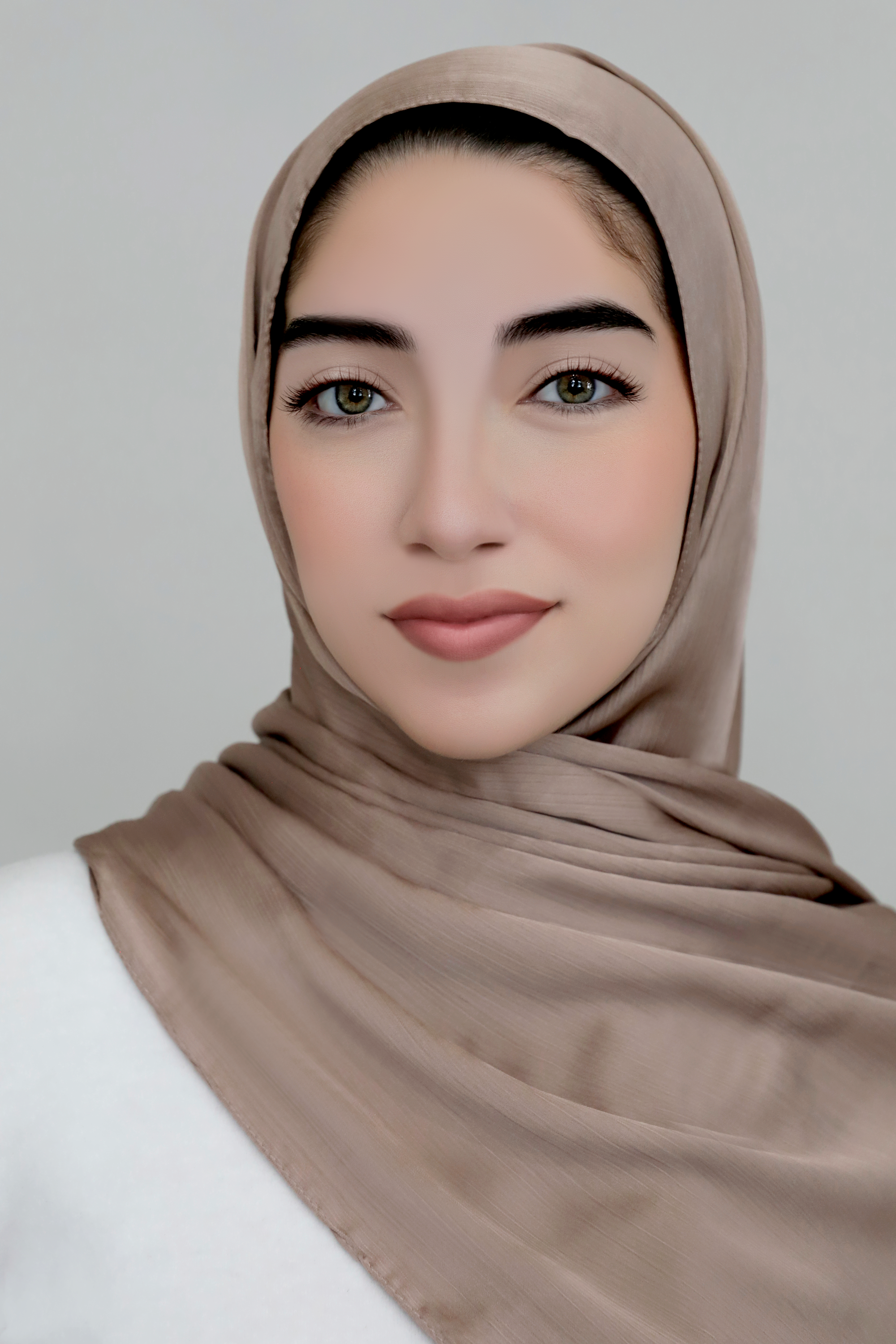 Satin Crinkle Hijab-Deep Taupe