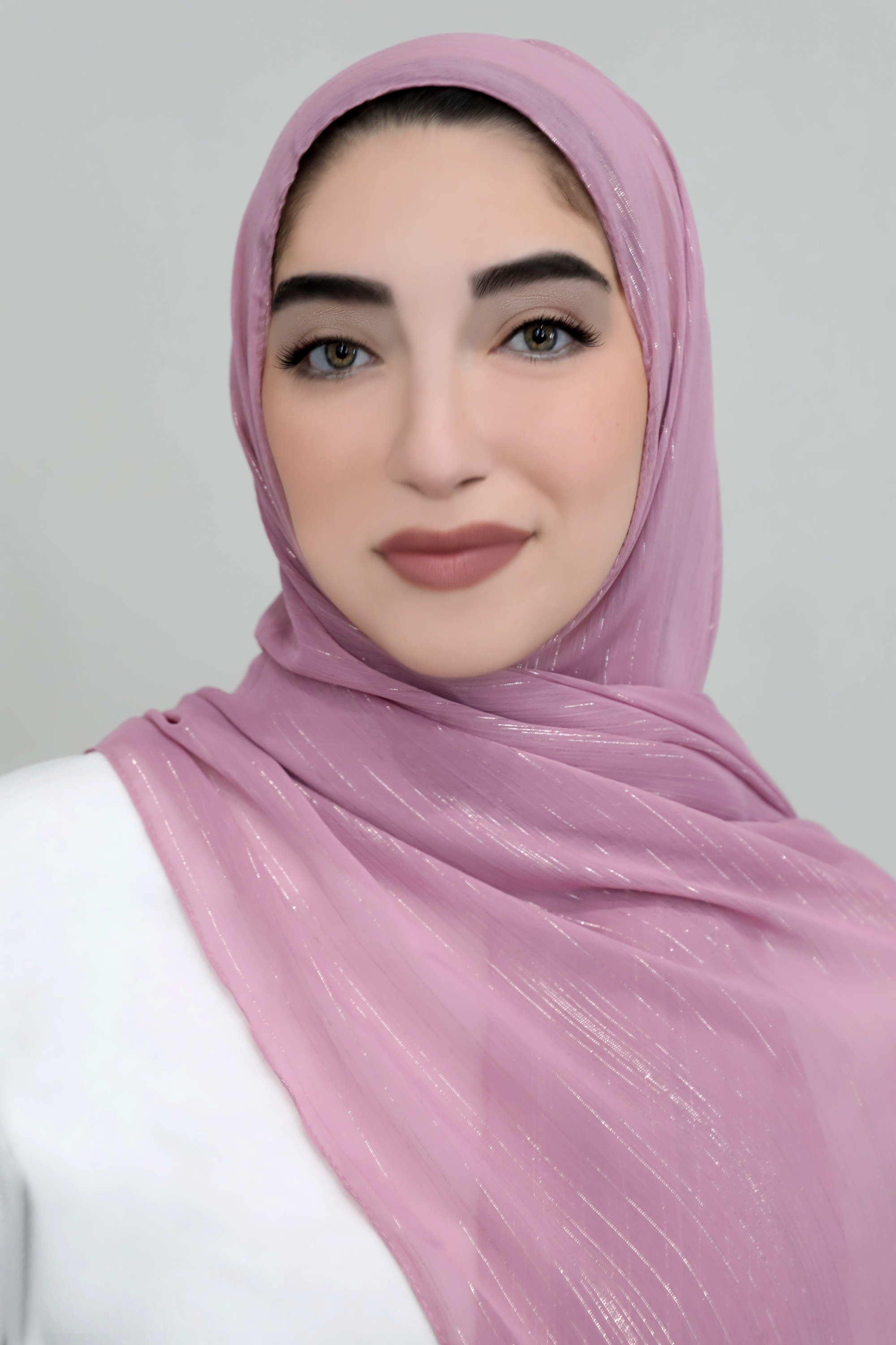 Lurex Shimmer Chiffon Hijab-Rose