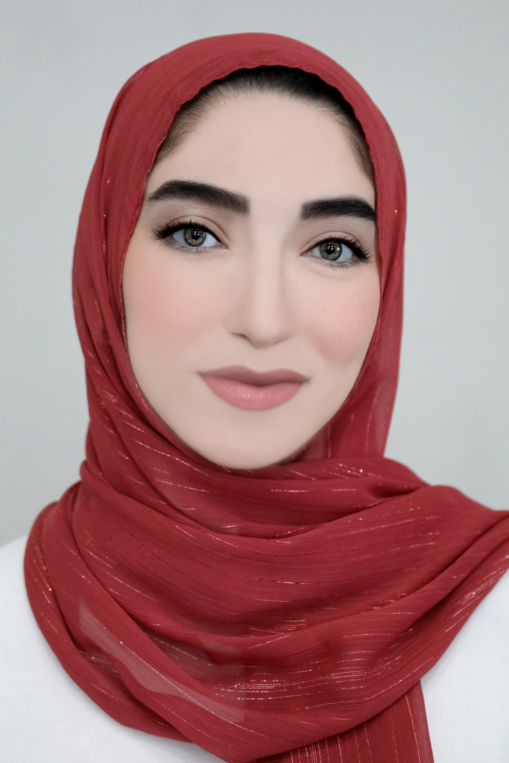 Lurex Shimmer Chiffon Hijab-Brick