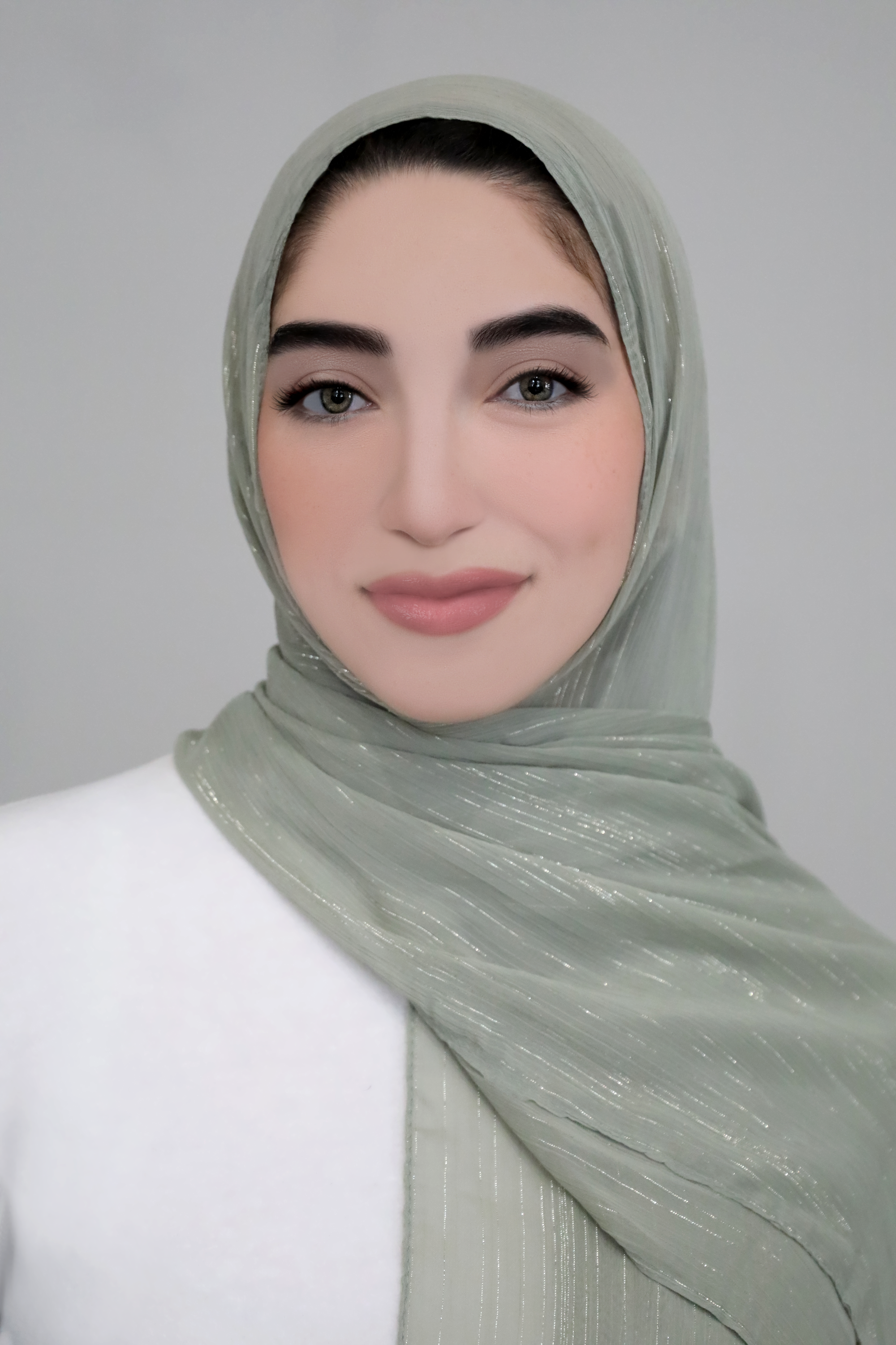 Lurex Shimmer Chiffon Hijab-Sage