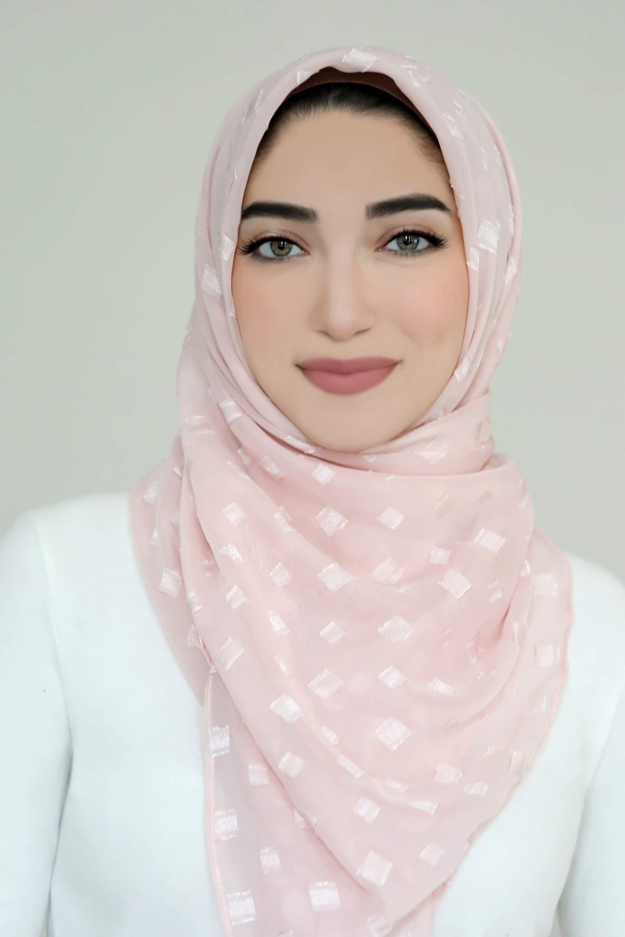 Pink Splash Square Chiffon Hijab