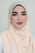Jewel Border Chiffon Hijab-Pale Peach