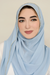 Jewel Border Chiffon Hijab-Blue
