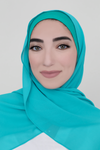 Chiffon Hijab Set-Teal