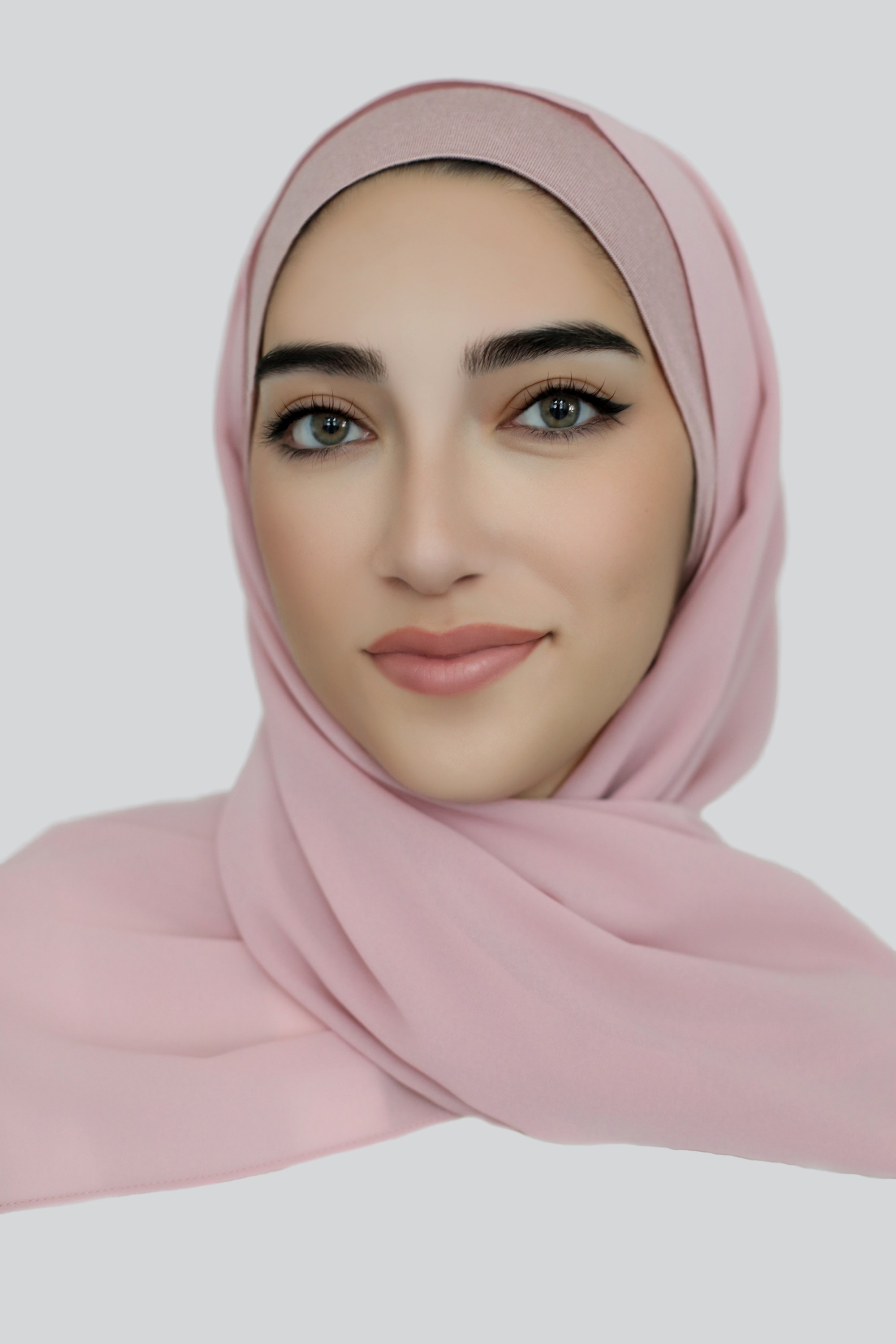 Chiffon Hijab Set-Rose