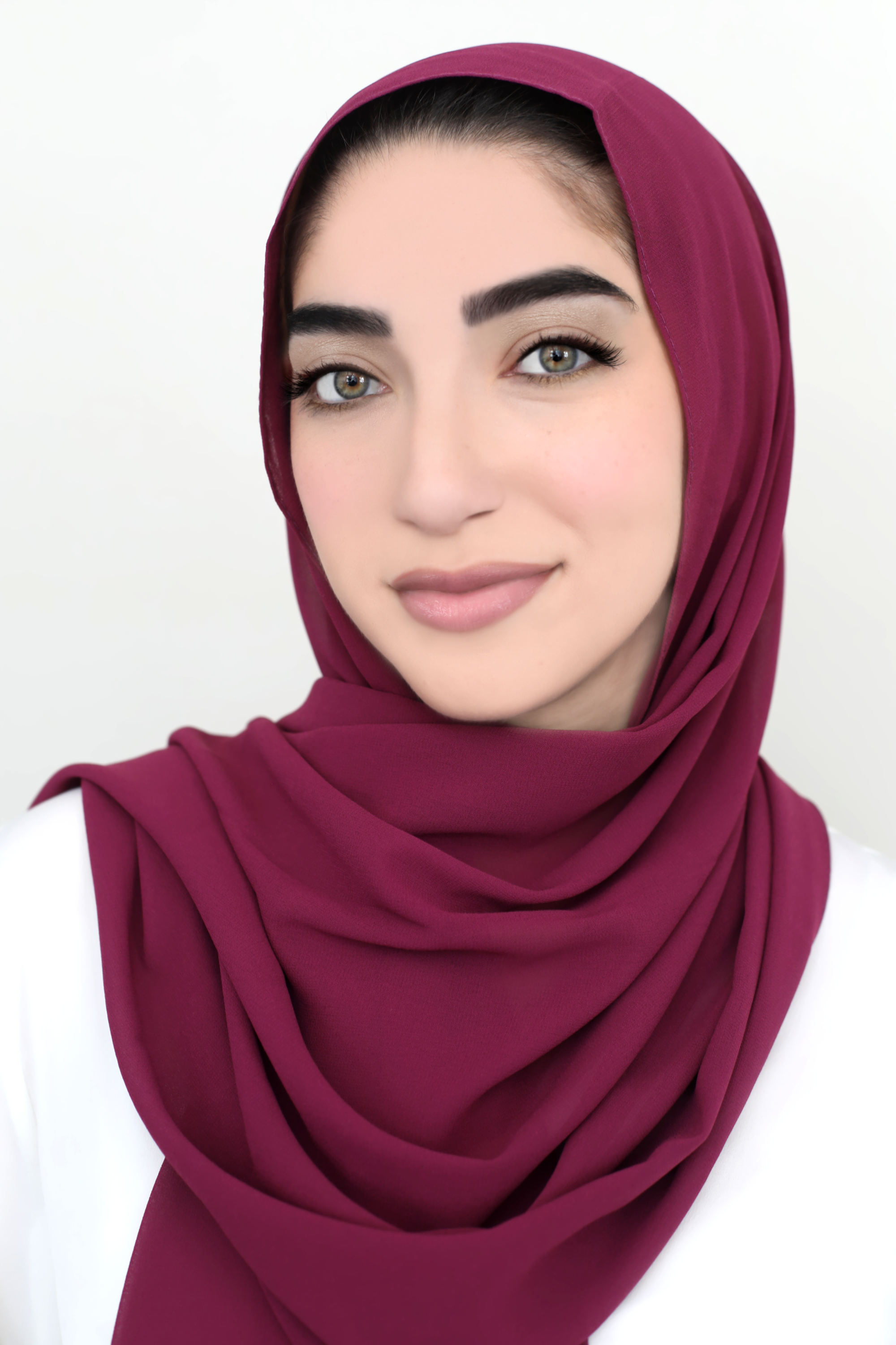 Basic Size Chiffon Hijab-Sangria