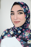 Georgette Hijab Floral-Navy