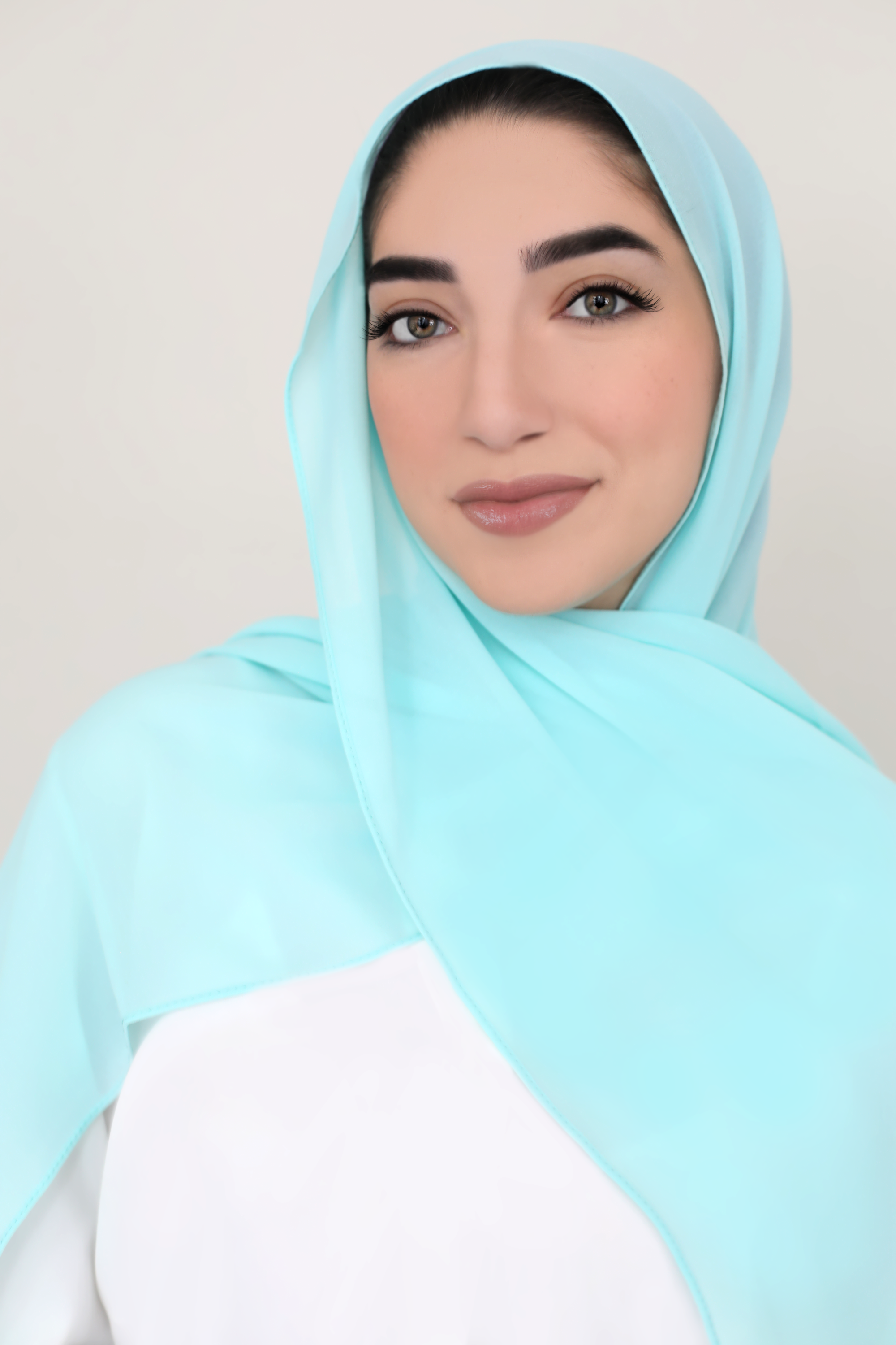 Basic Size Chiffon Hijab-Mint