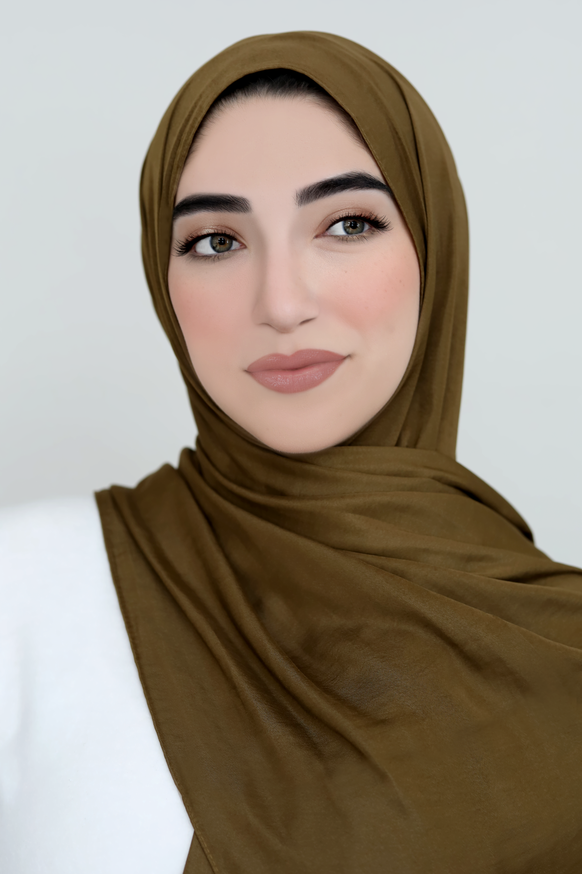 Matte Satin Hijab-Coffee