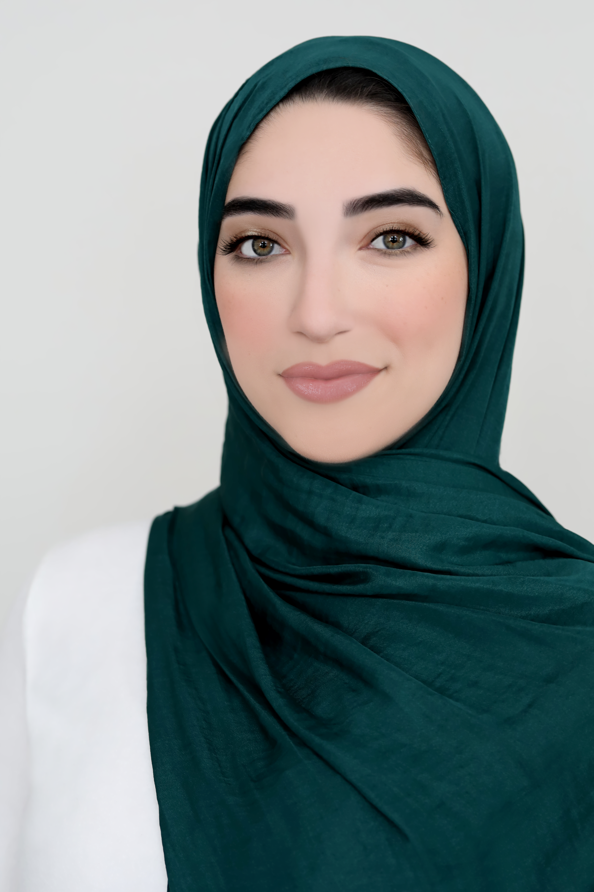 Matte Satin Hijab-Emerald