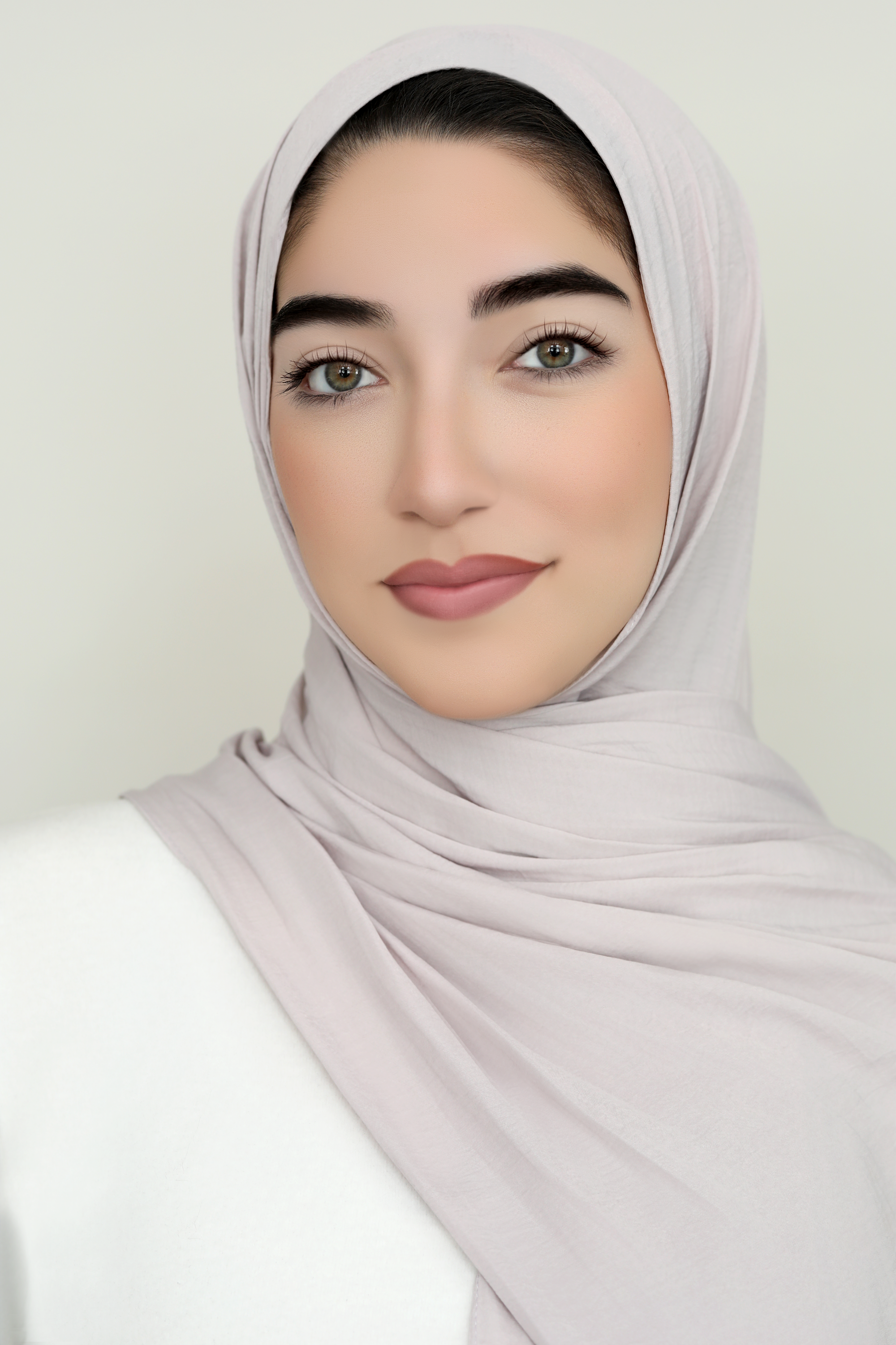 Matte Satin Hijab-Pearl