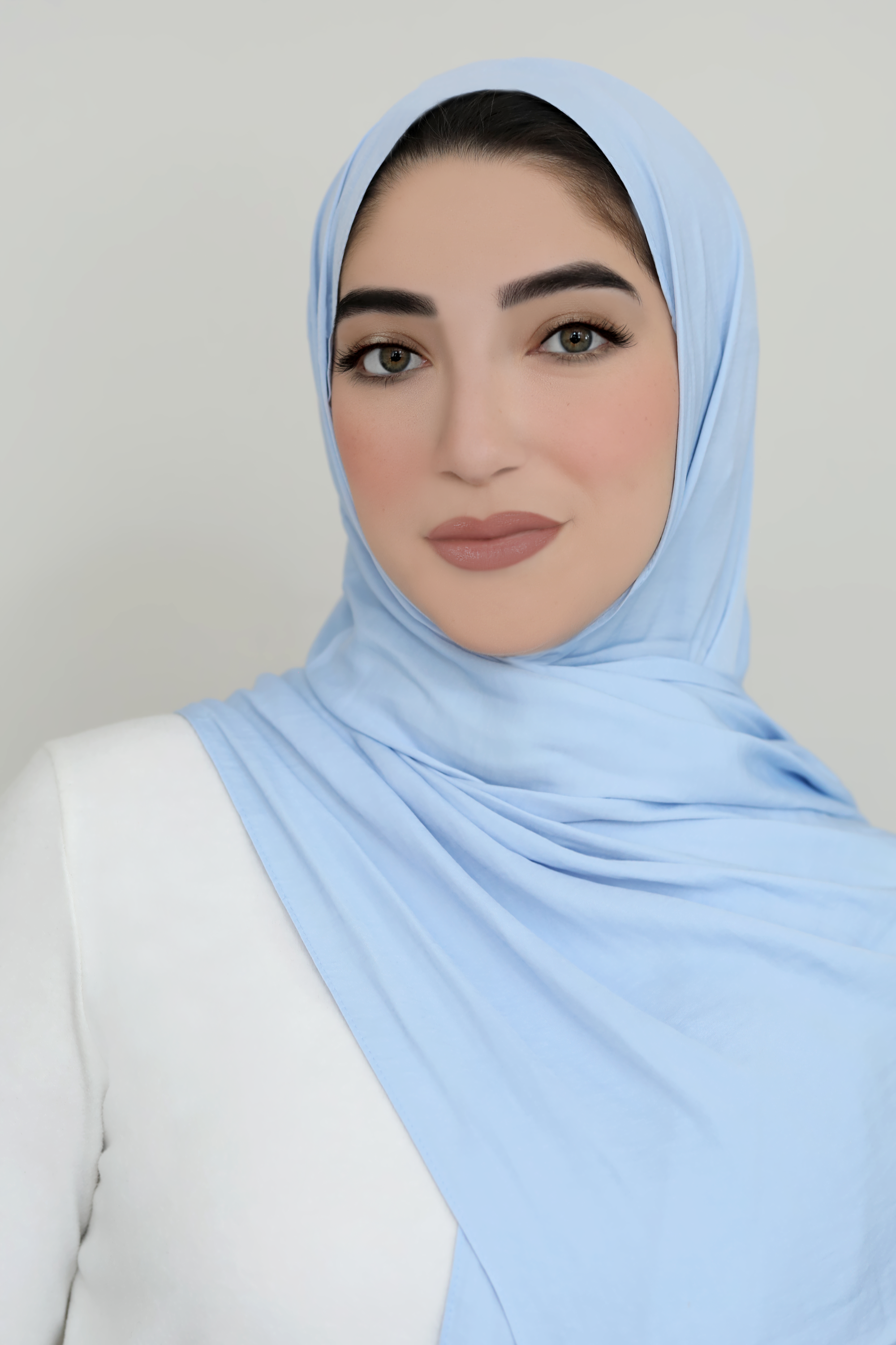 Matte Satin Hijab-Blue