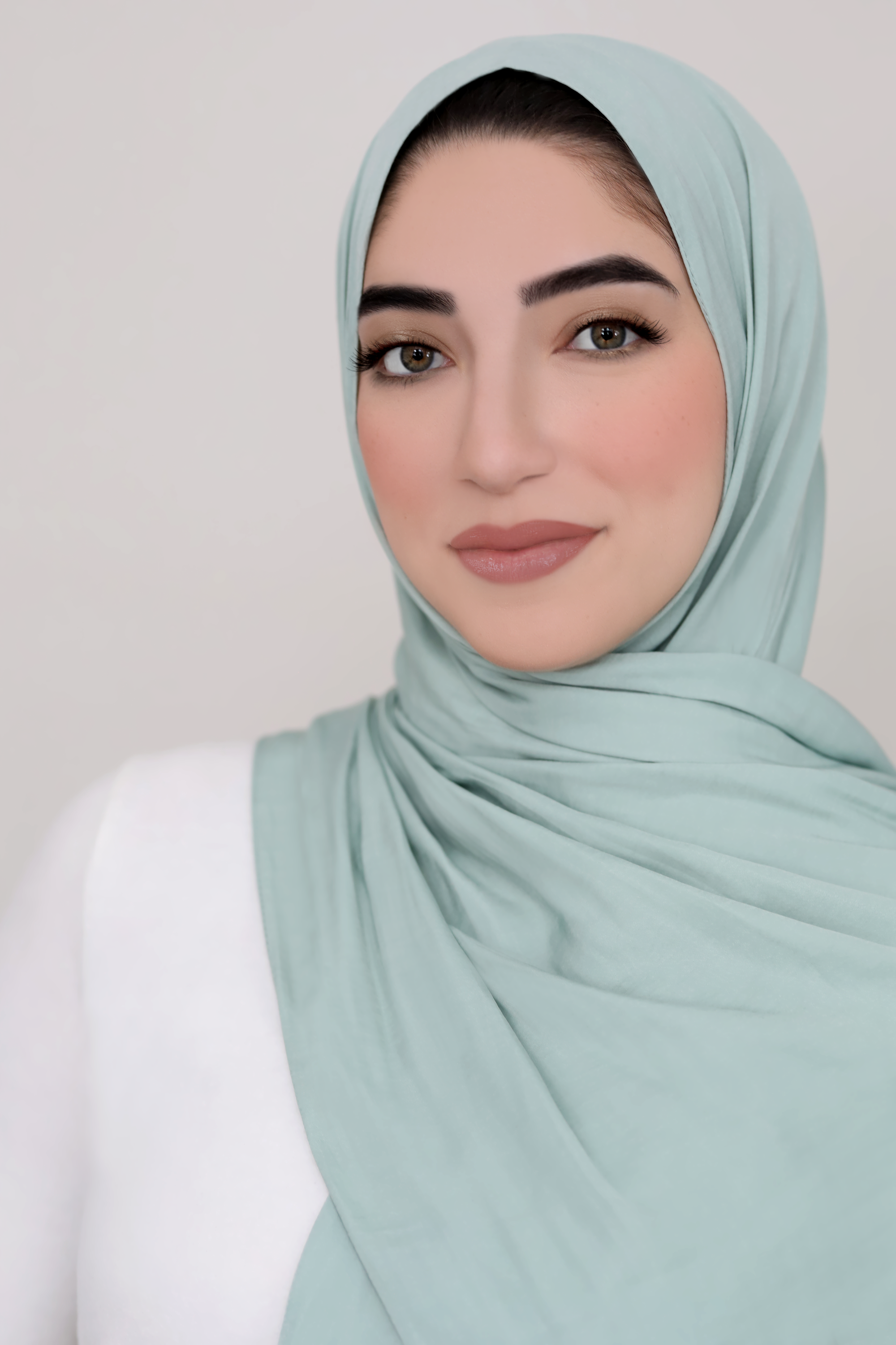 Matte Satin Hijab-Celadon