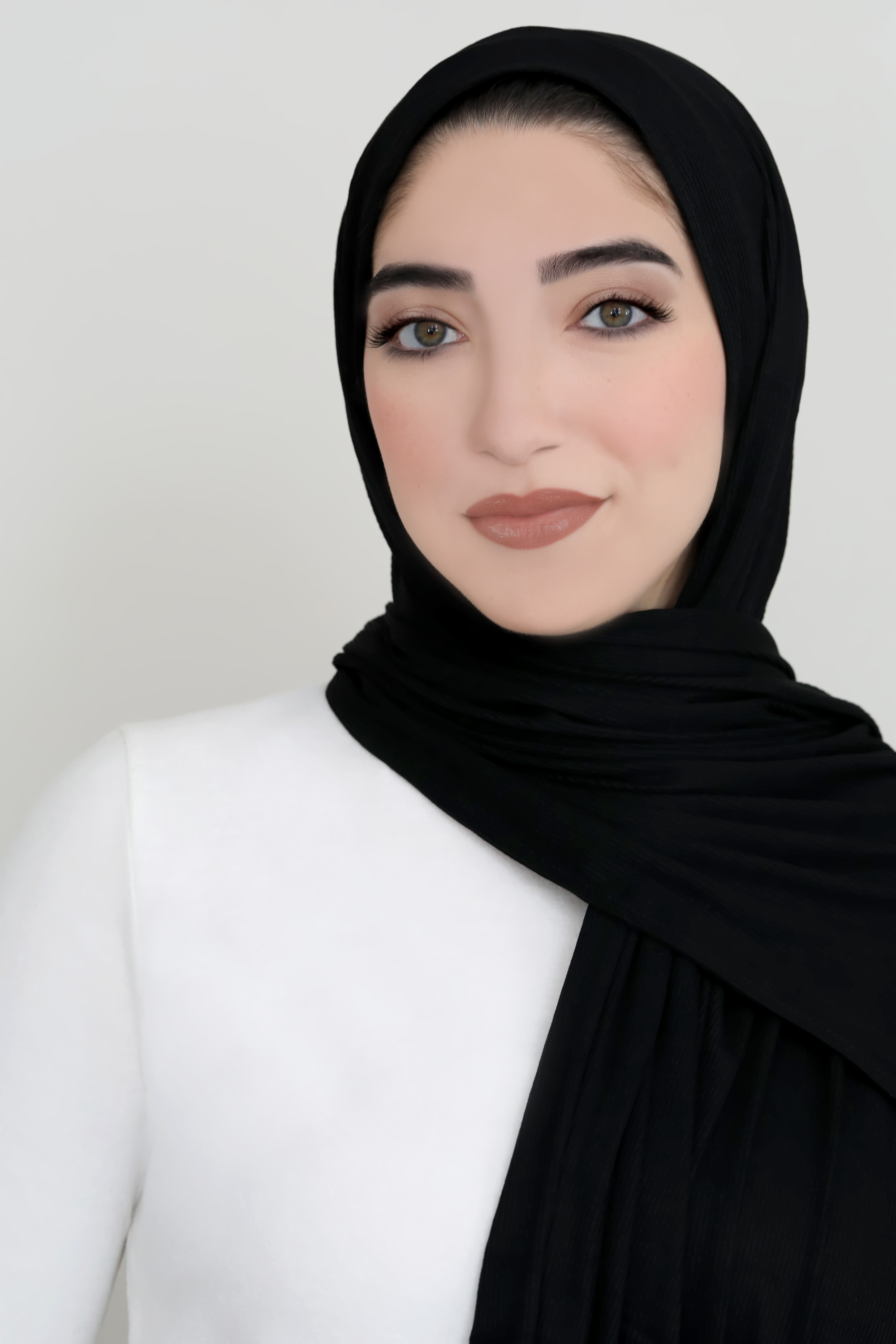 Bamboo Ribbed Jersey Hijab-Black