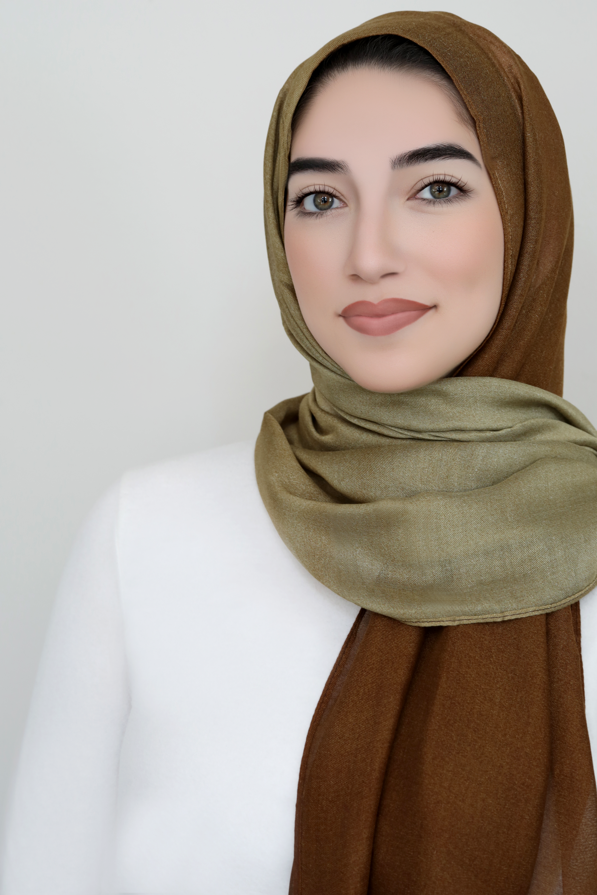 Ombre Modal Hijab-Brown
