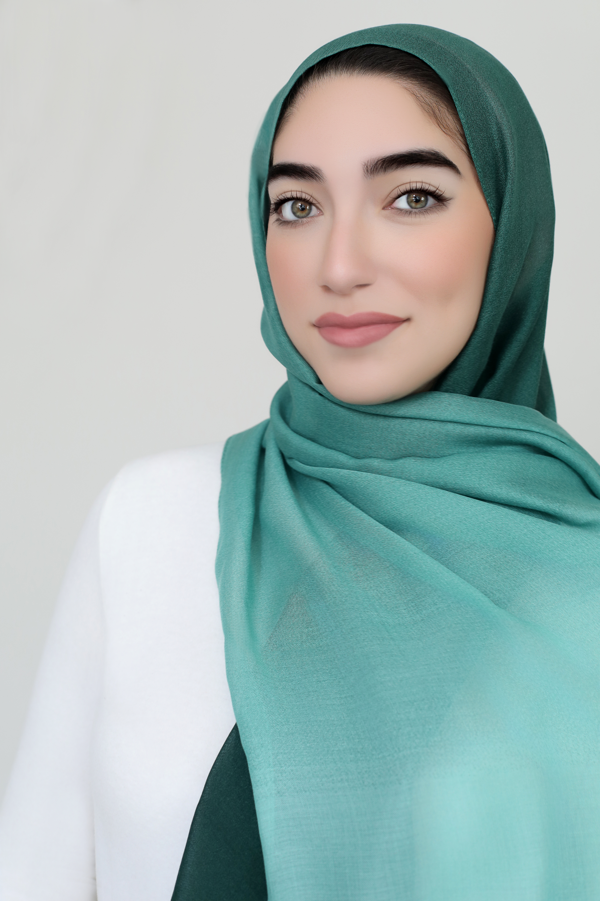 Ombre Modal Hijab-Teal