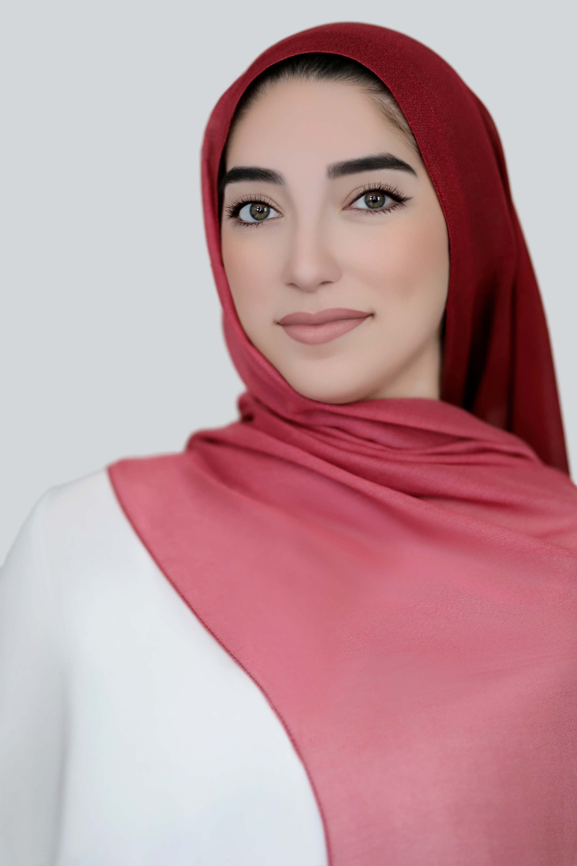 Ombre Modal Hijab-Maroon