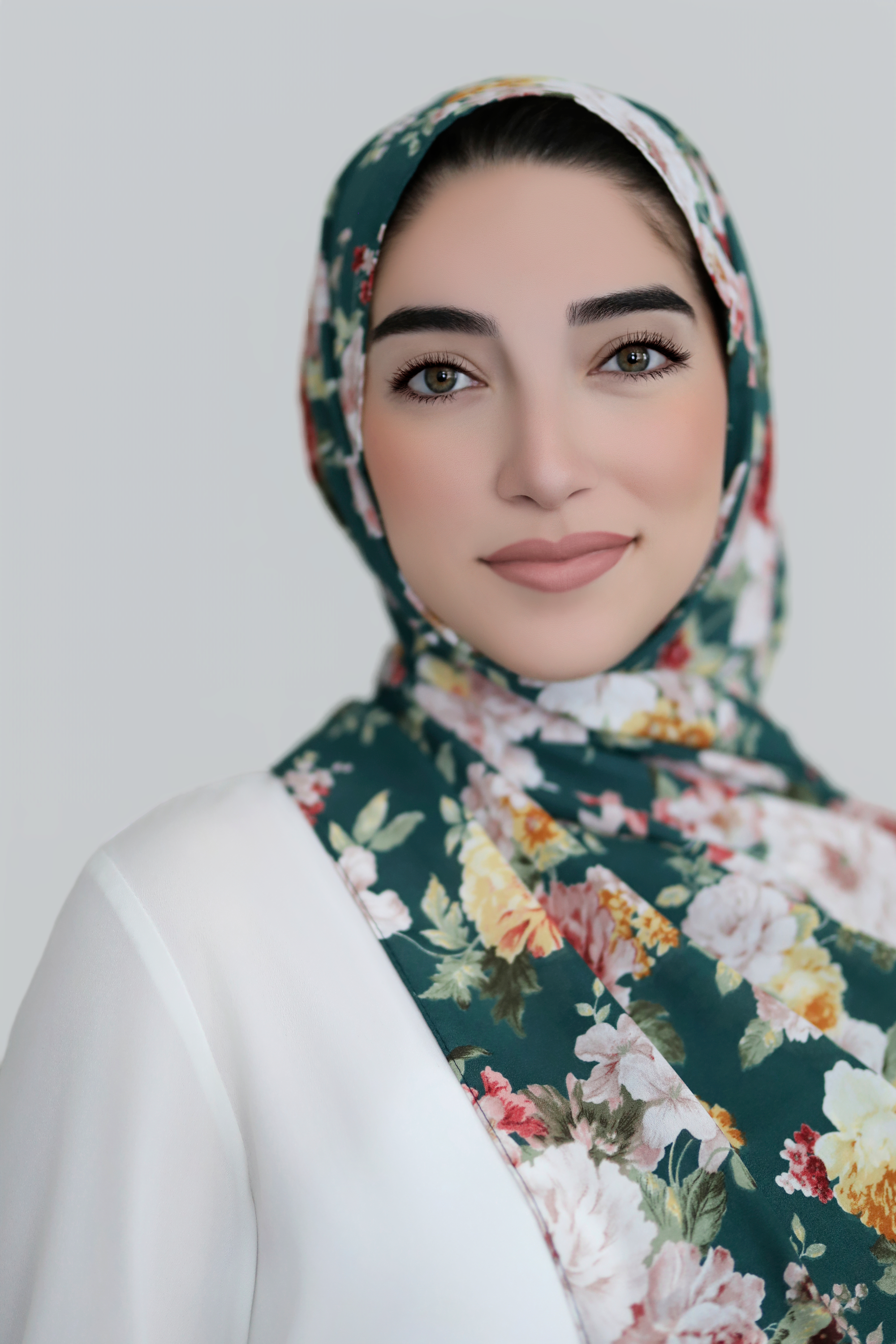 In The Shade Printed Chiffon Hijab-Emerald