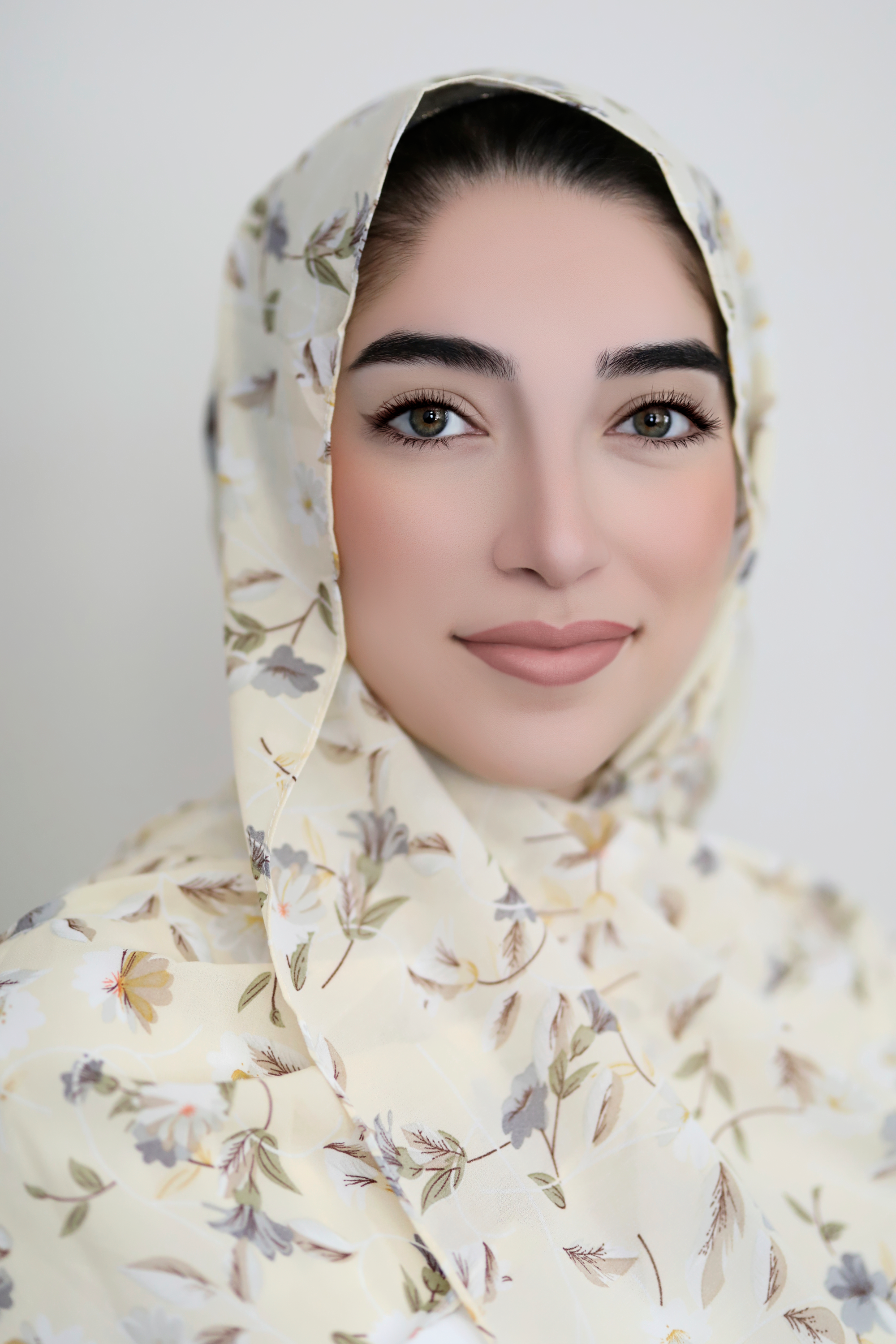 In The Shade Printed Chiffon Hijab-Pale Yellow