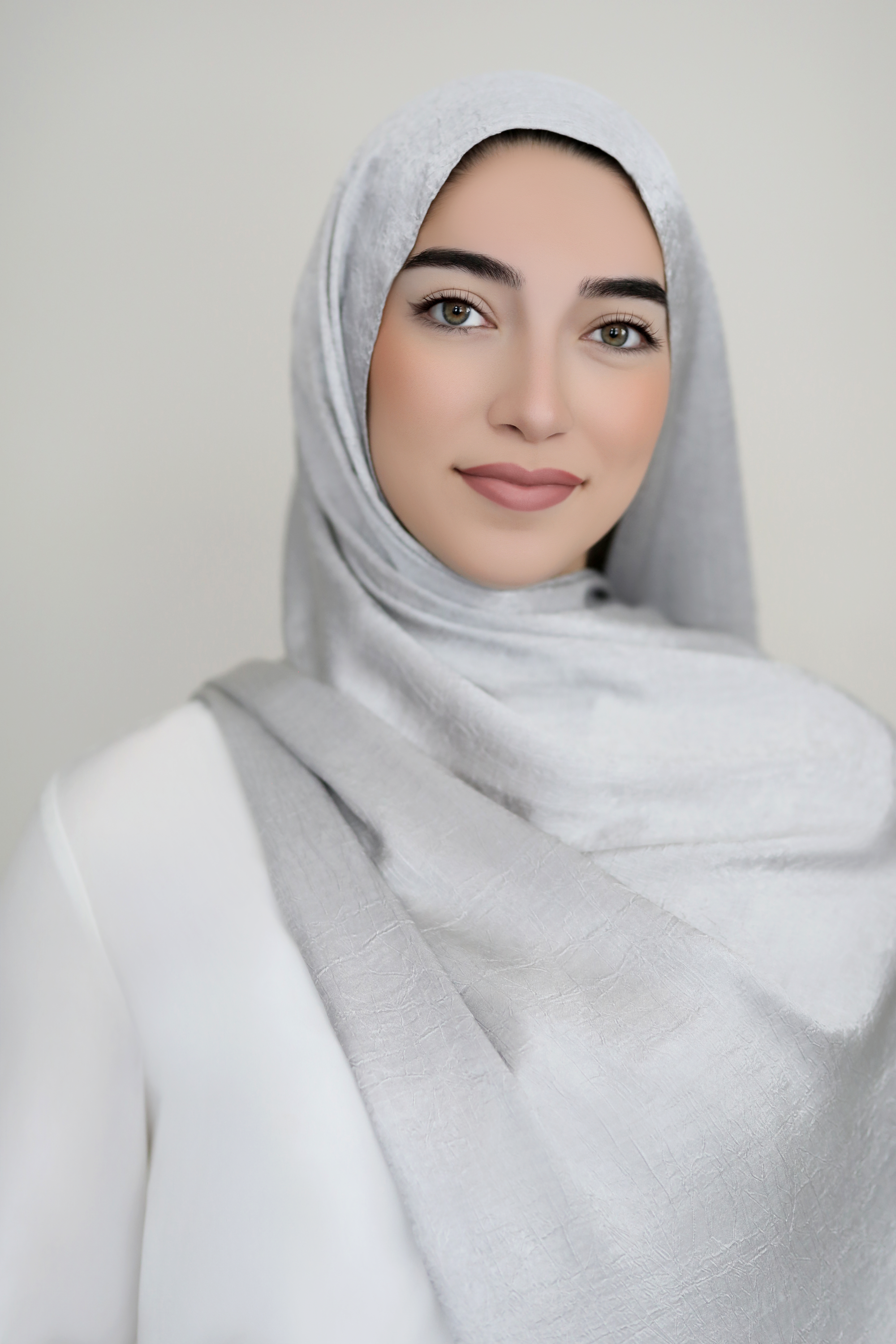 Metallic Crinkle Hijab-Silver