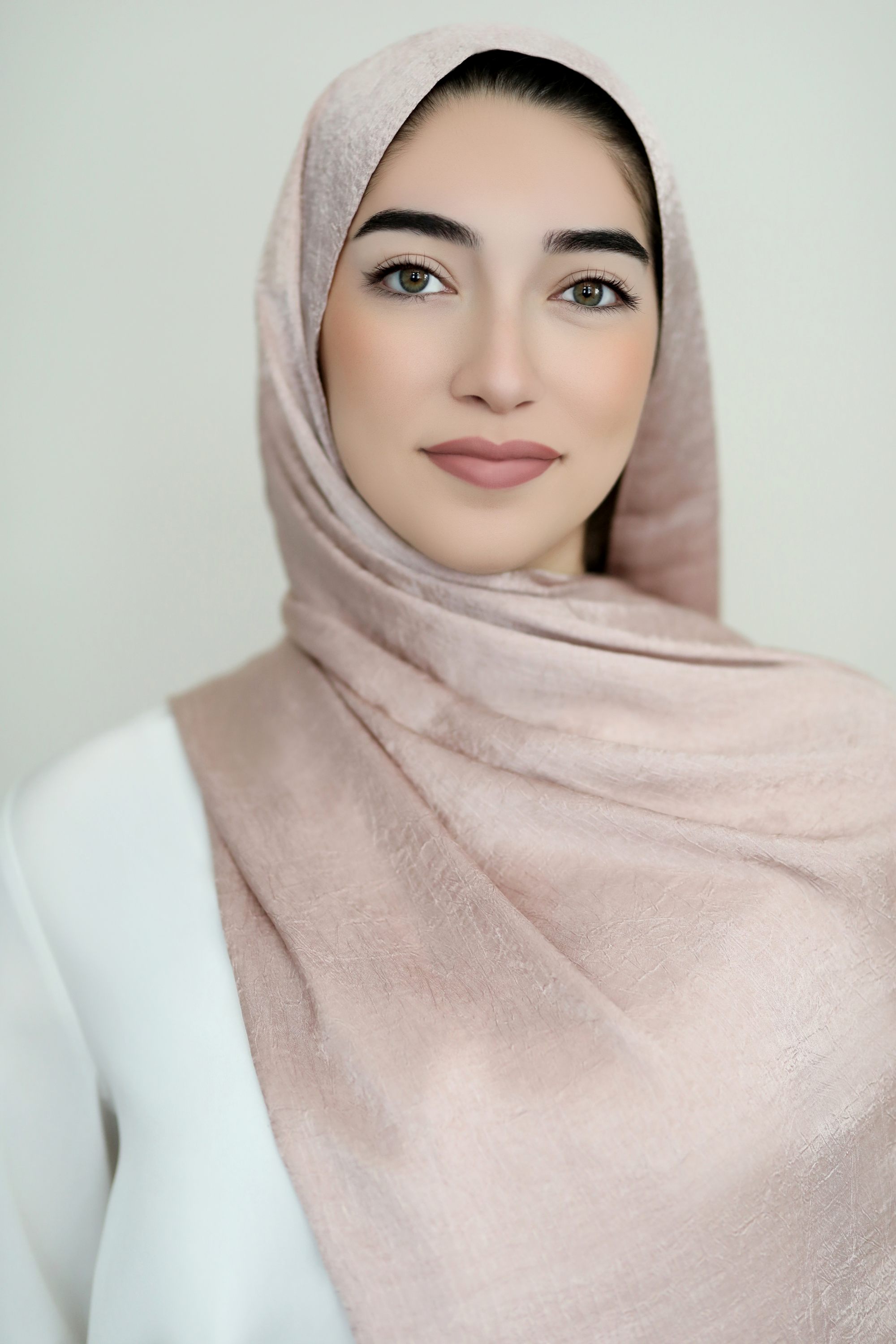 Metallic Crinkle Hijab-Mink