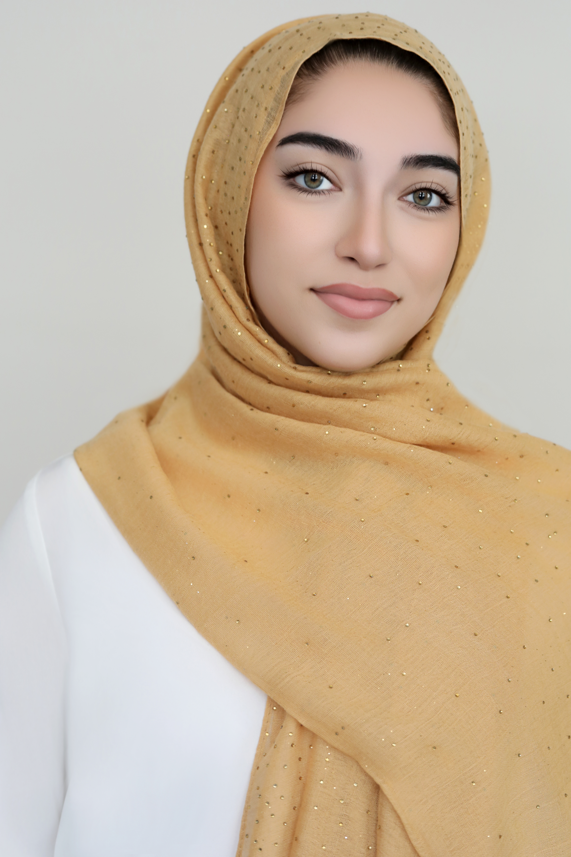 Gold Specks Viscose Light Hijab-Gold