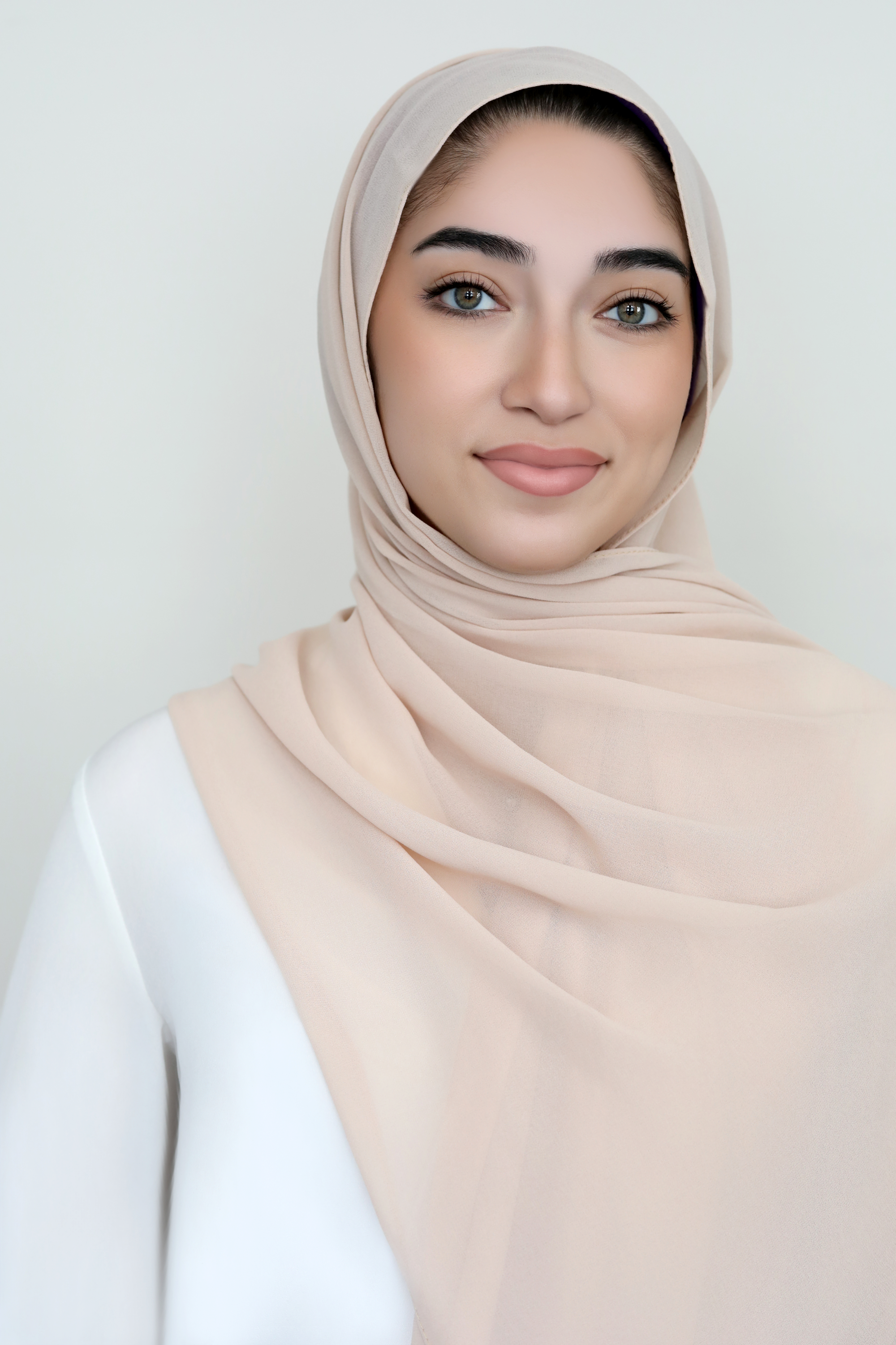 Basic Chiffon Hijab-Peach Dust