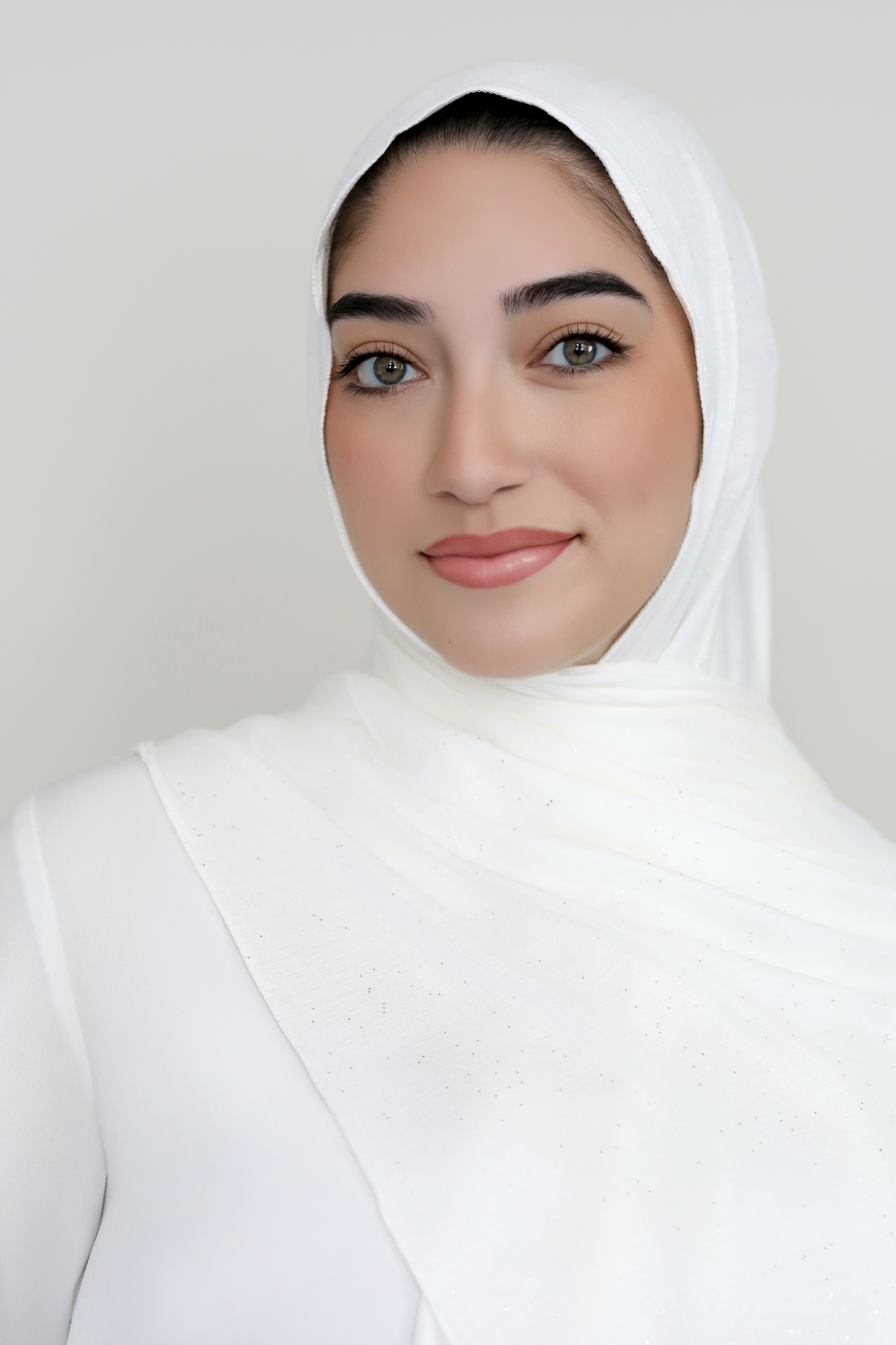 Small Shimmer Jersey Hijab-Off White
