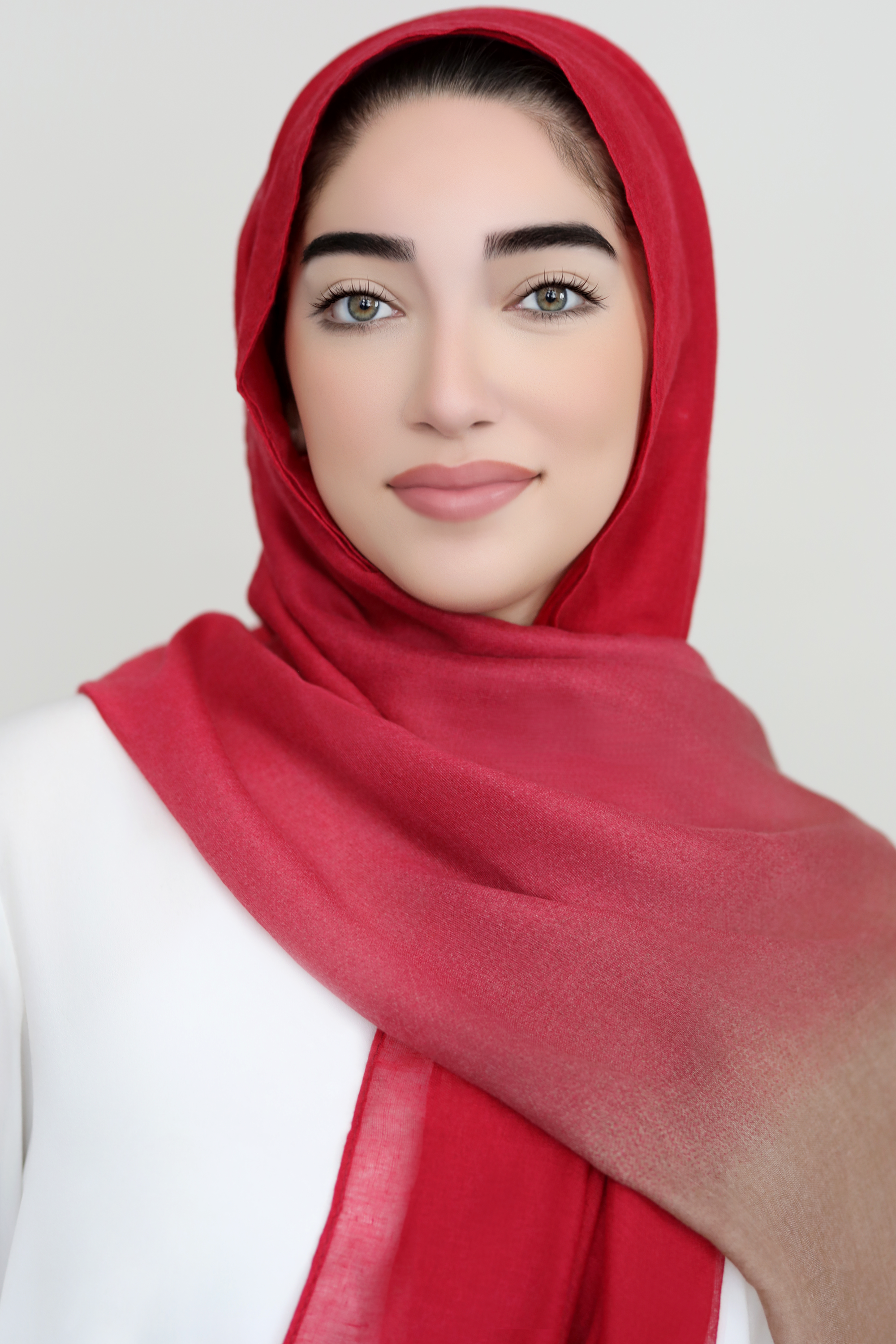 Ombre Viscose Light Hijab-Maroon
