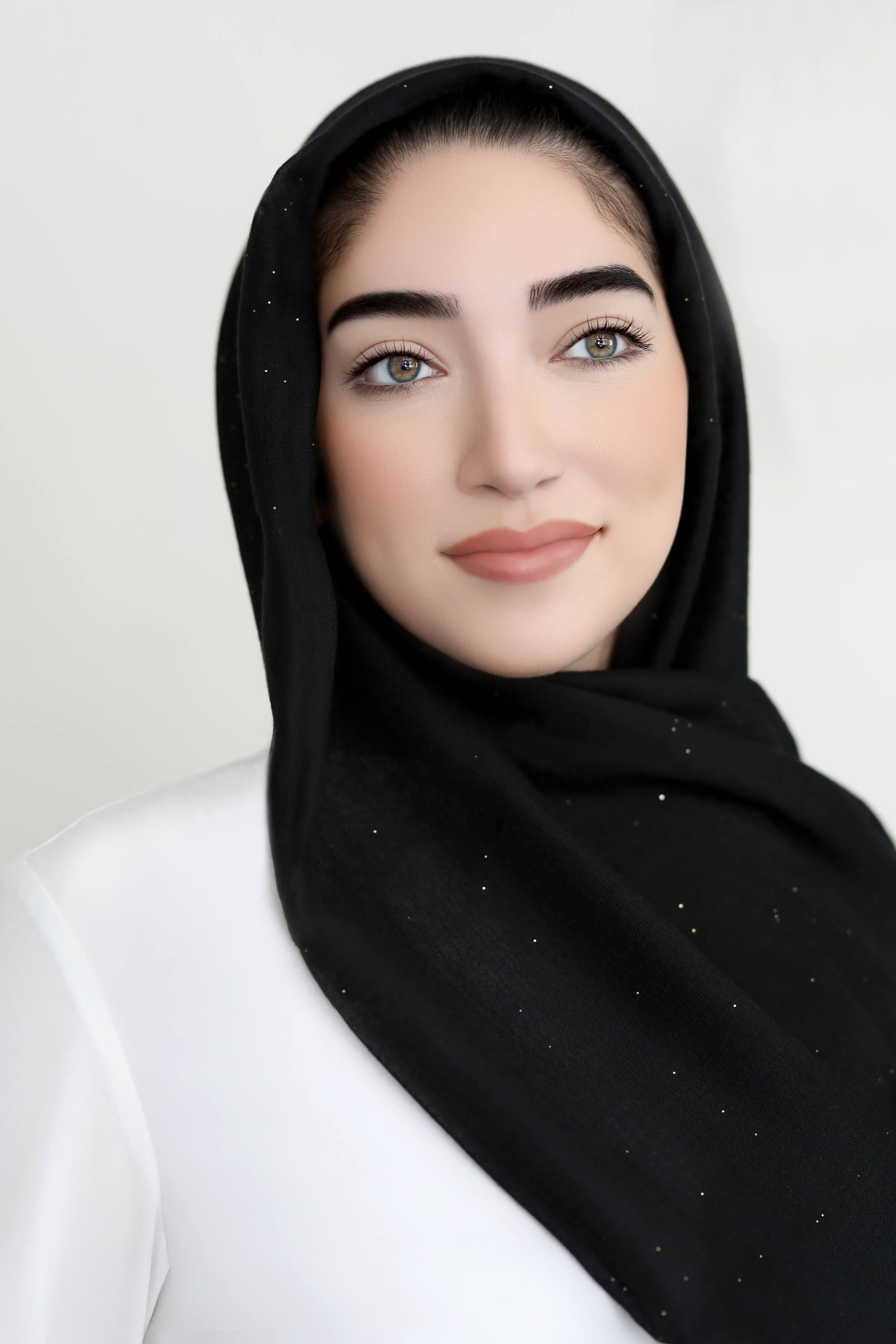 Gold Dust Light Hijab-Black