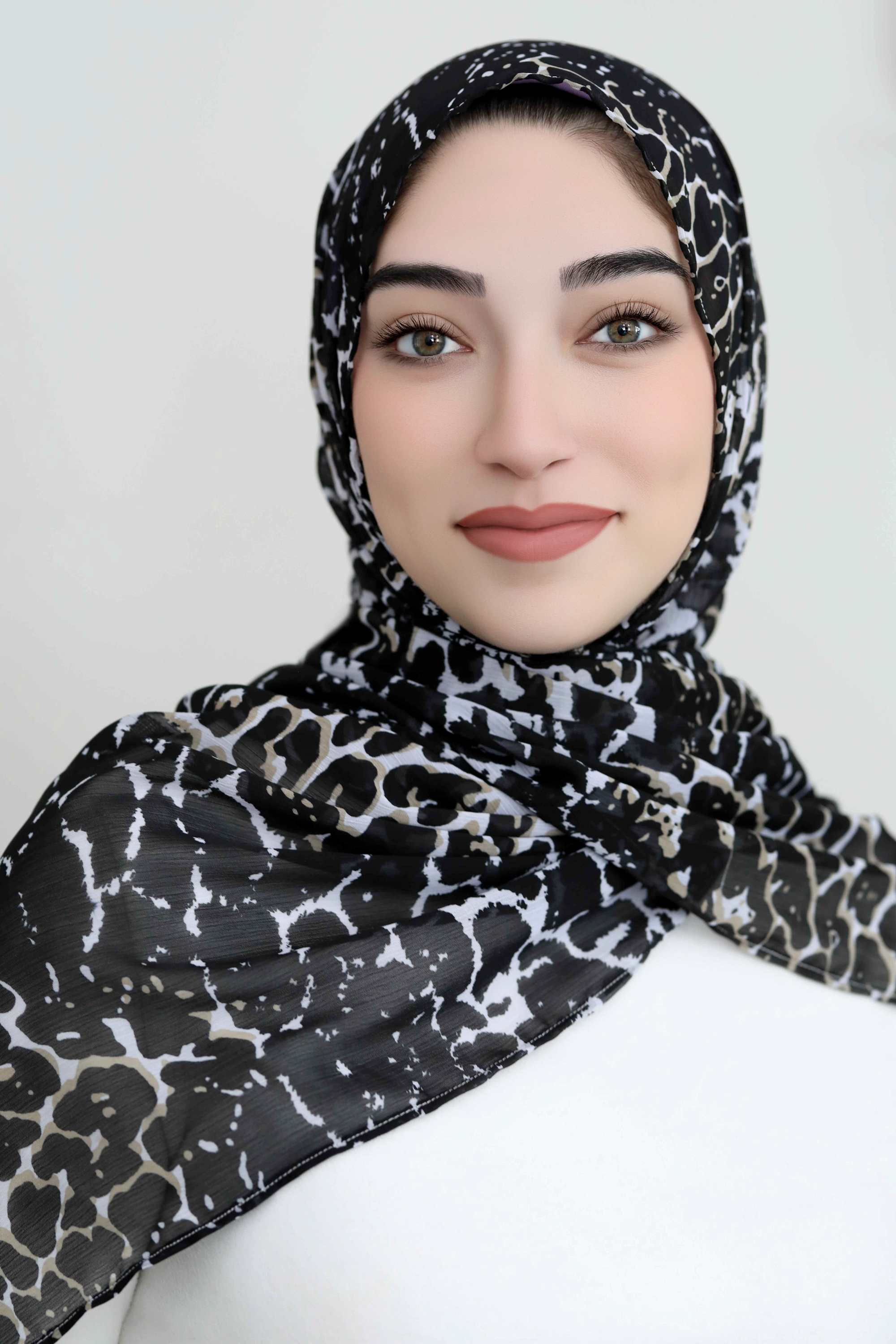 Midnight Mirage Signature Chiffon Hijab