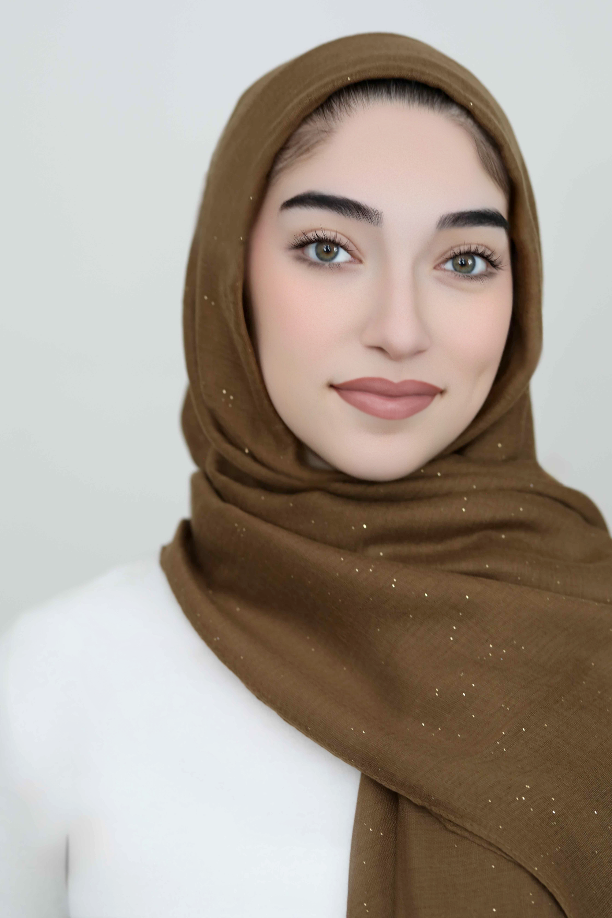 Gold Dust Light Hijab-Light Brown