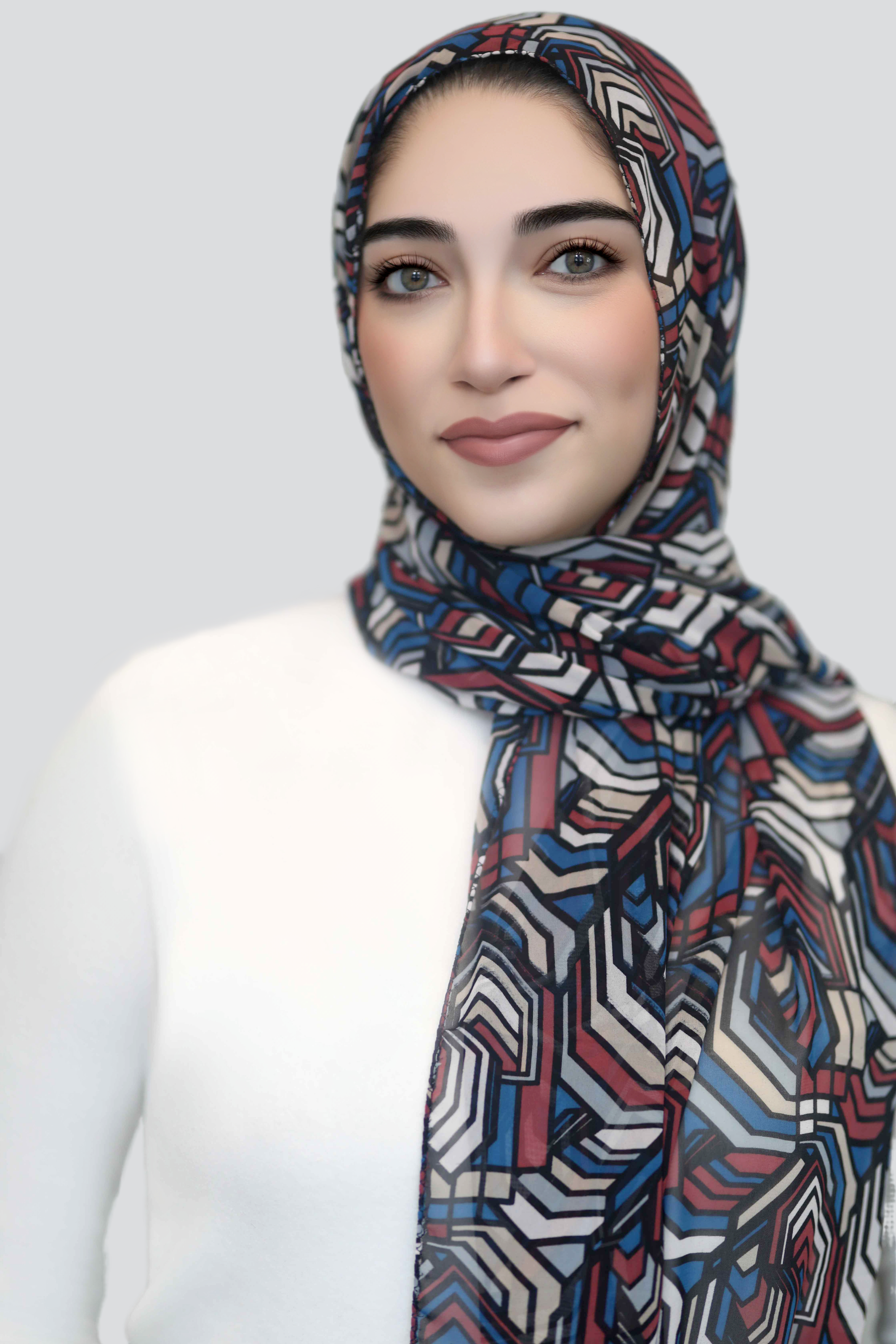 Modern Mosaic Signature Chiffon Hijab