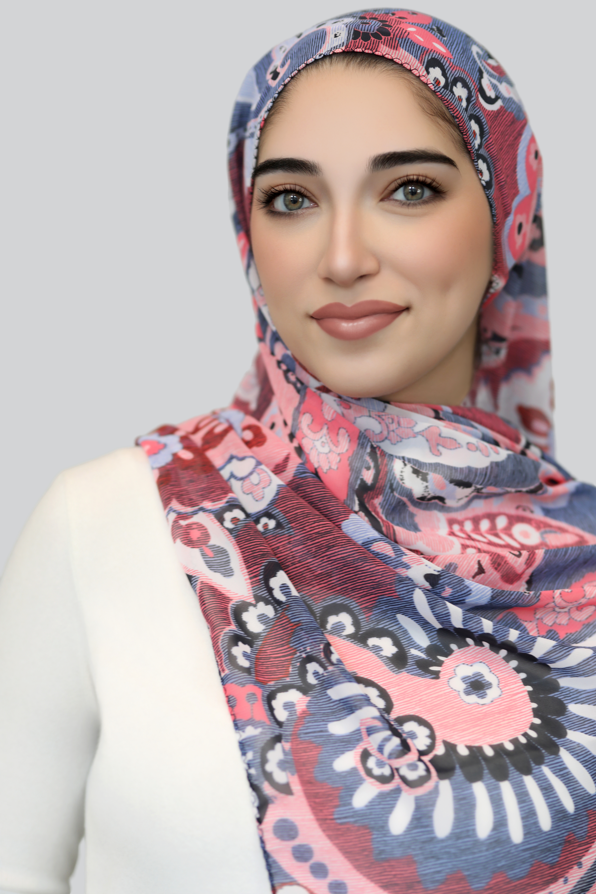 Mediterranean Bloom Signature Chiffon Hijab