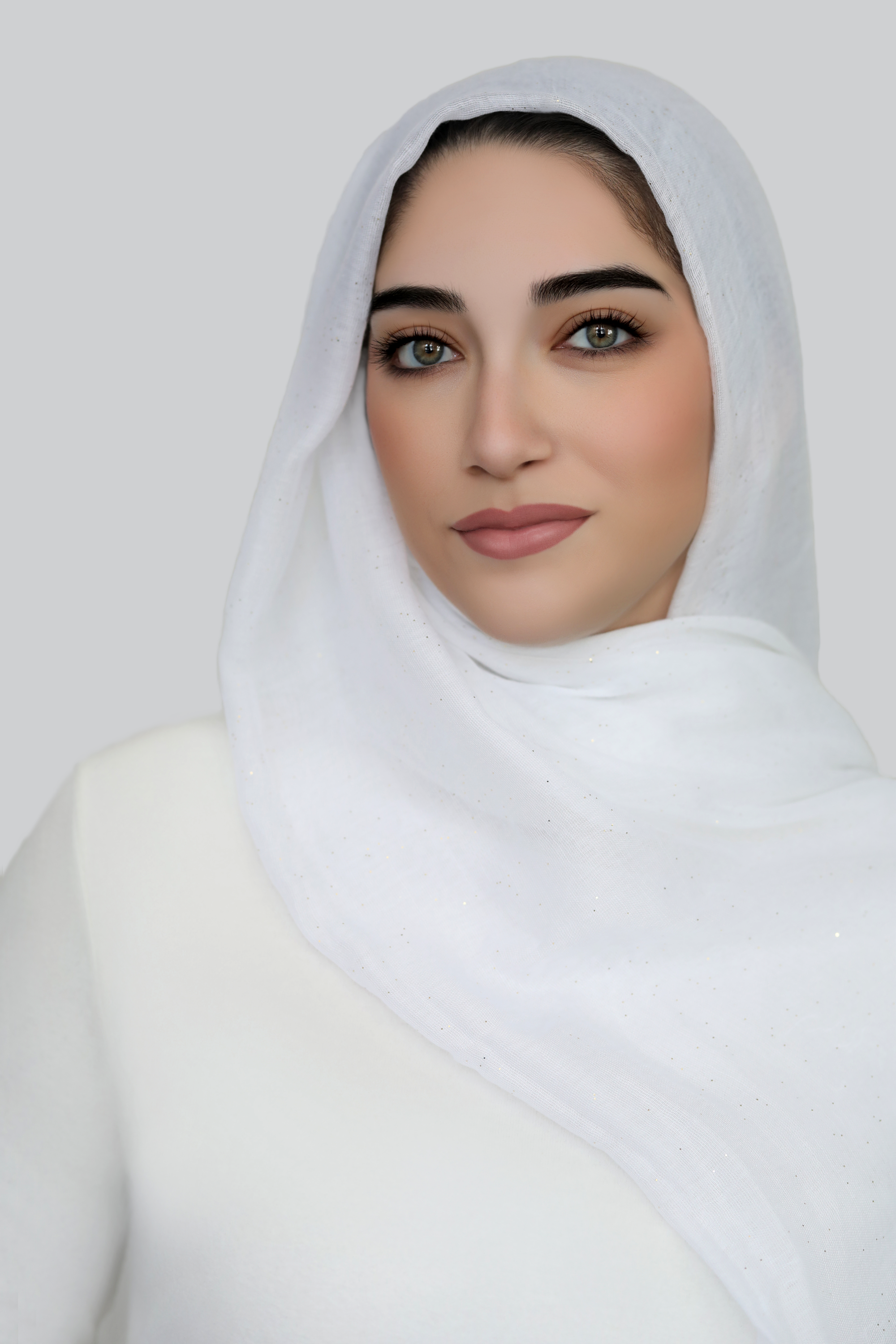 Gold Dust Light Hijab-White