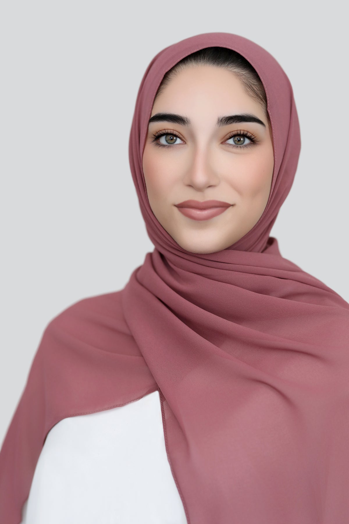 Basic Chiffon Hijab-Rosewood