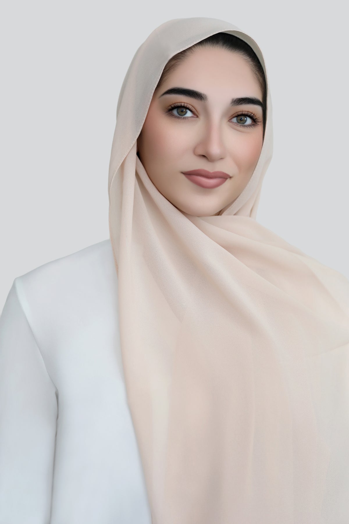 Basic Chiffon Hijab-Peach Dust