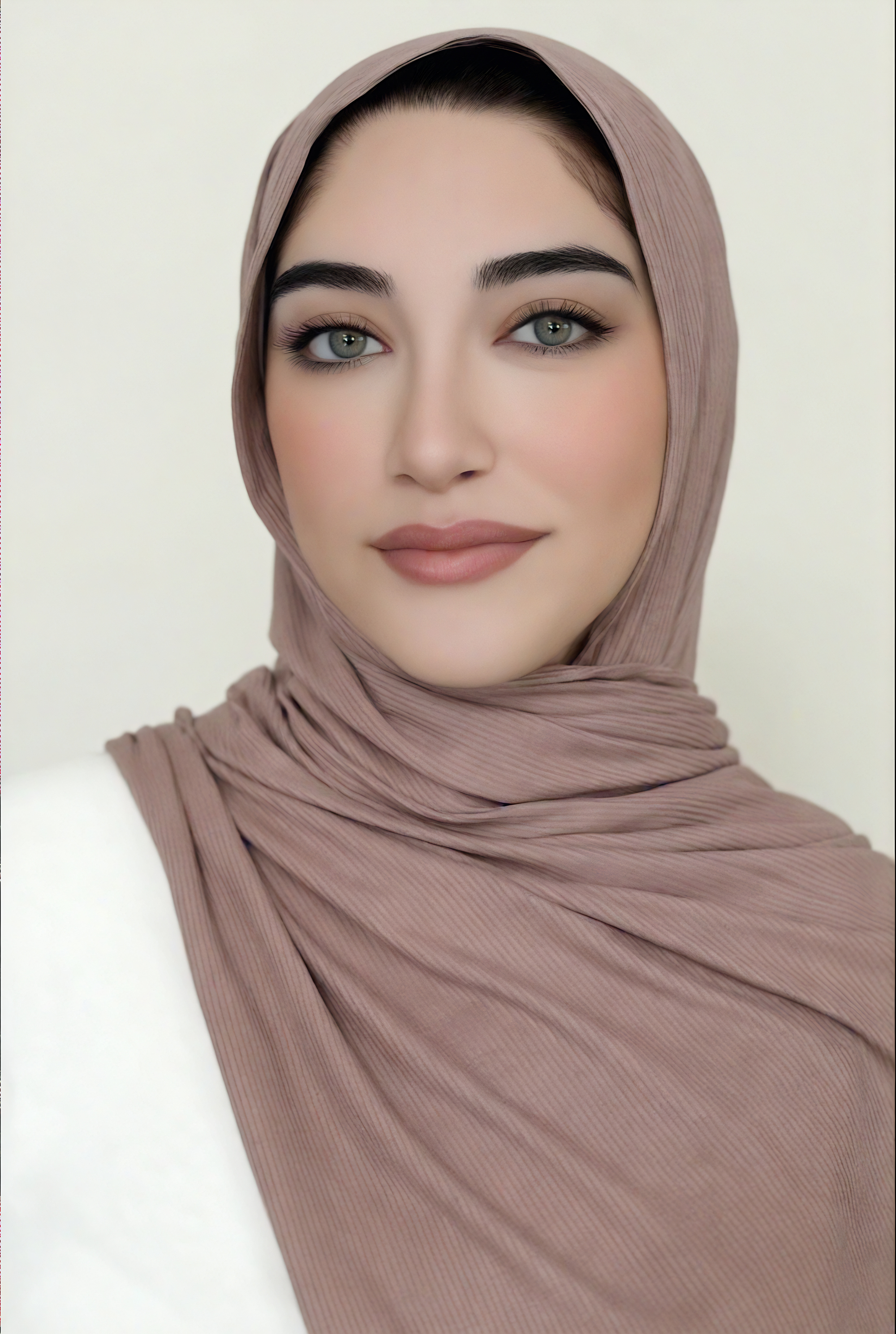 Bamboo Ribbed Jersey Hijab-Antique Pink