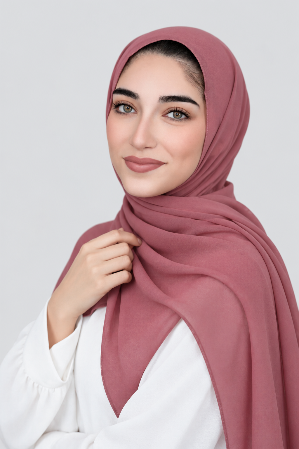 Basic Chiffon Hijab-Rosewood