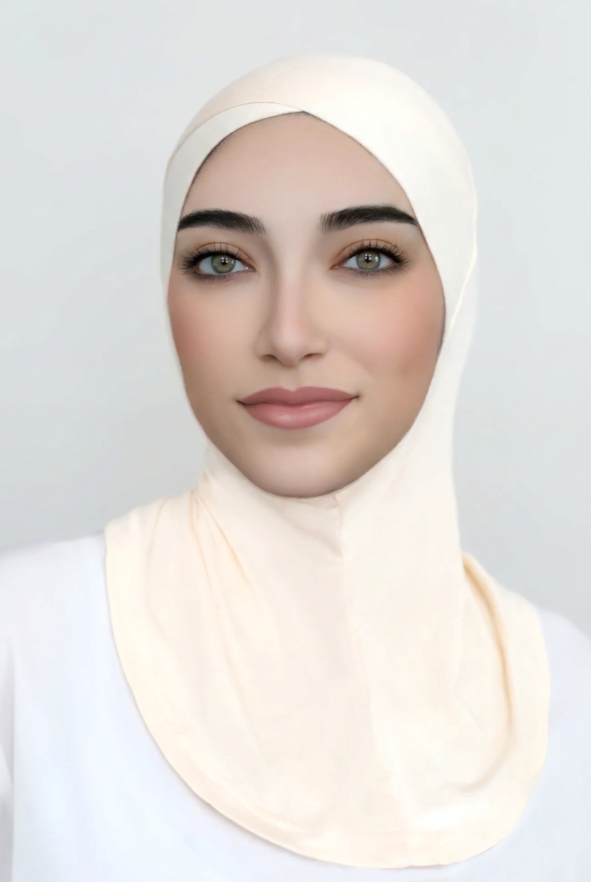 Criss Cross Ninja Underscarf-Beige