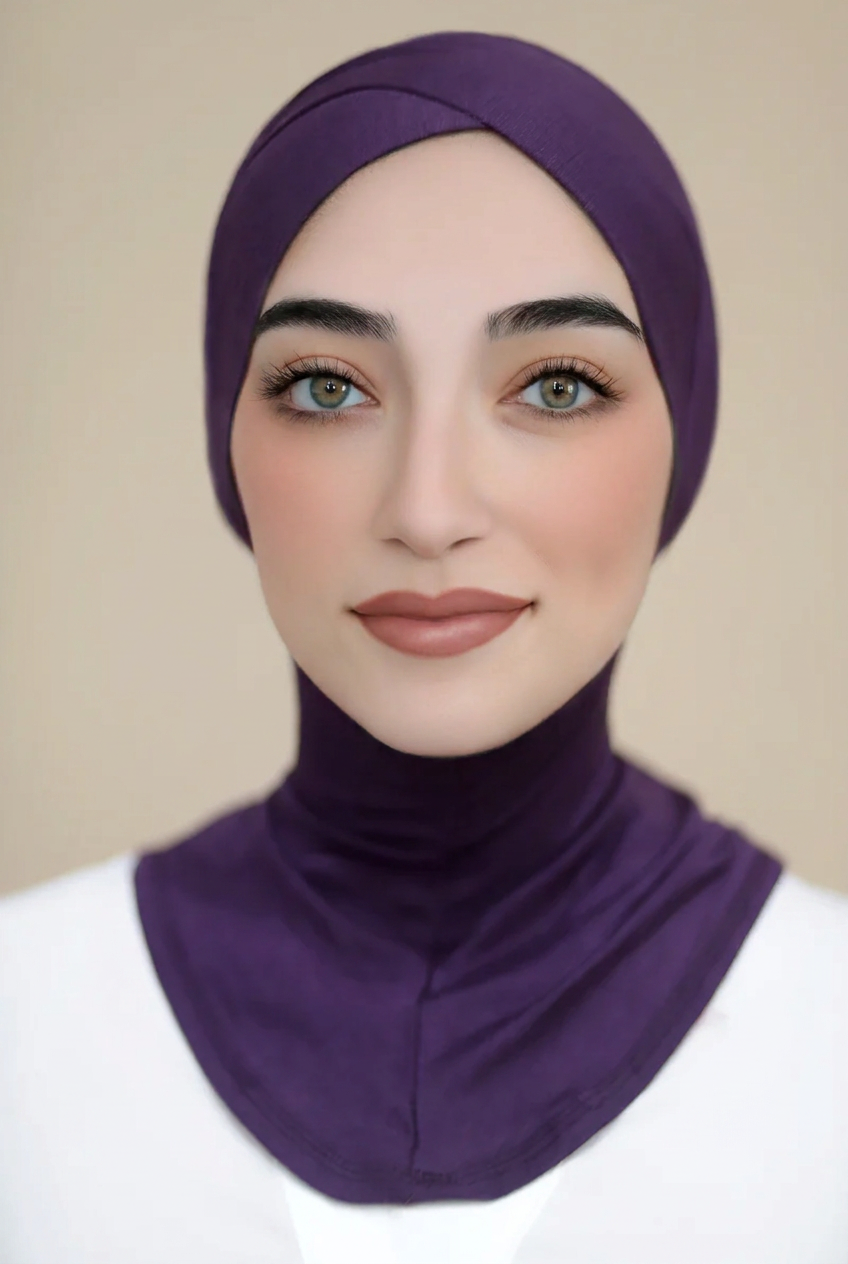 Criss Cross Ninja Underscarf-Dark Purple