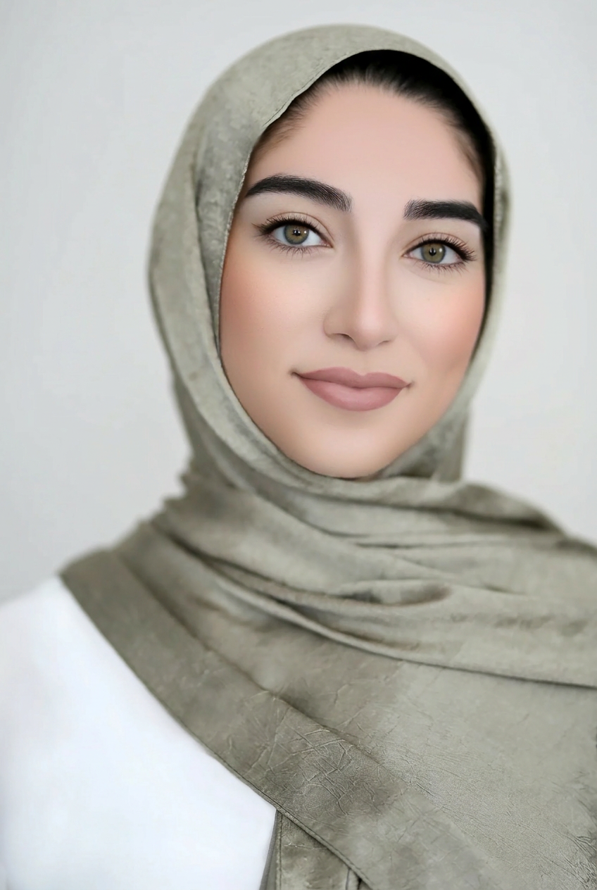 Metallic Crinkle Hijab-Olive