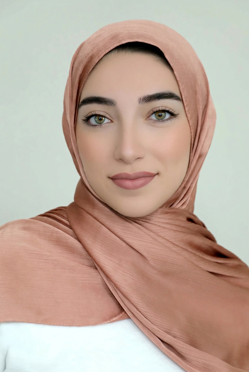 Satin Crinkle Hijab-Amber